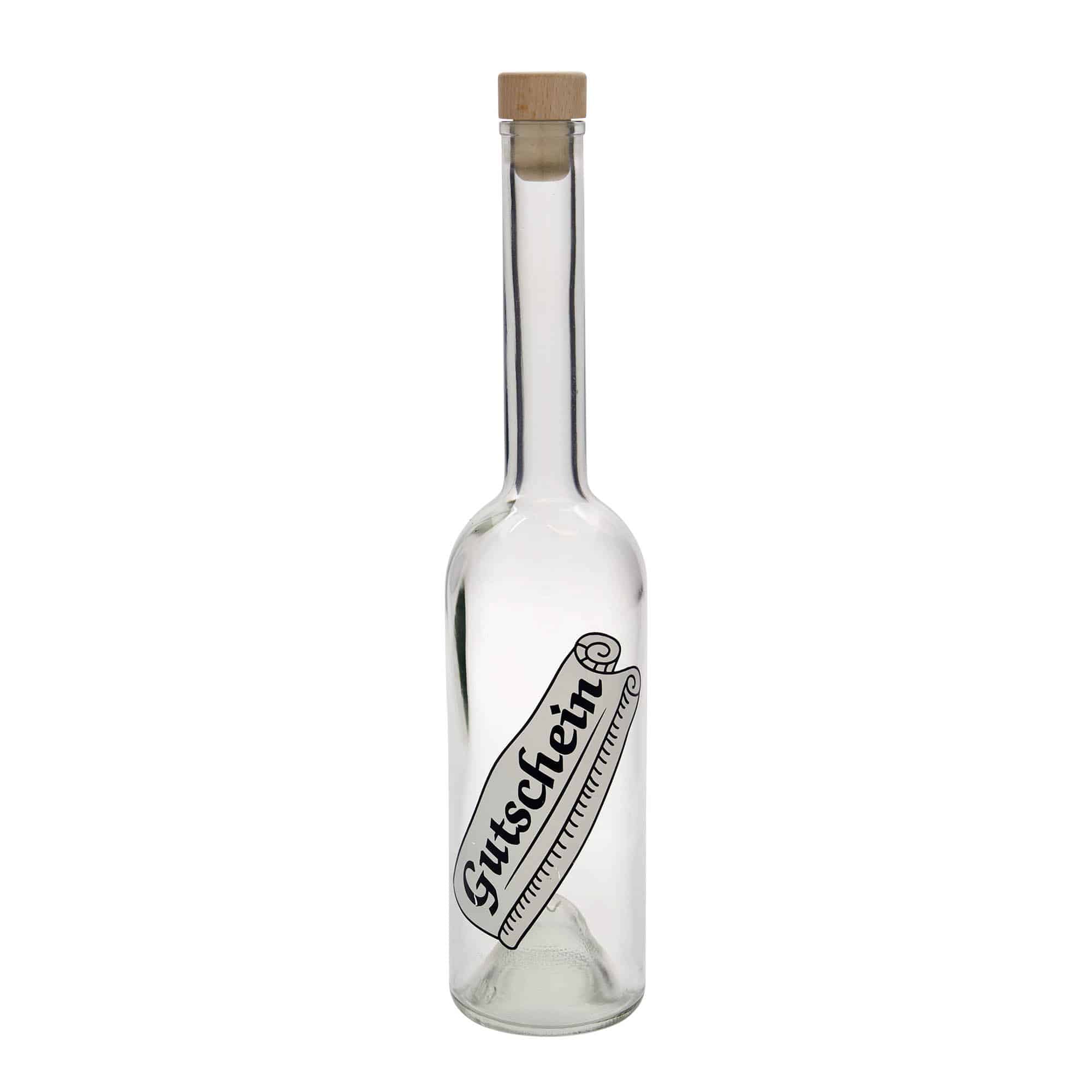 500 ml steklena steklenica »Opera«, motiv: kupon, ustje: pluta