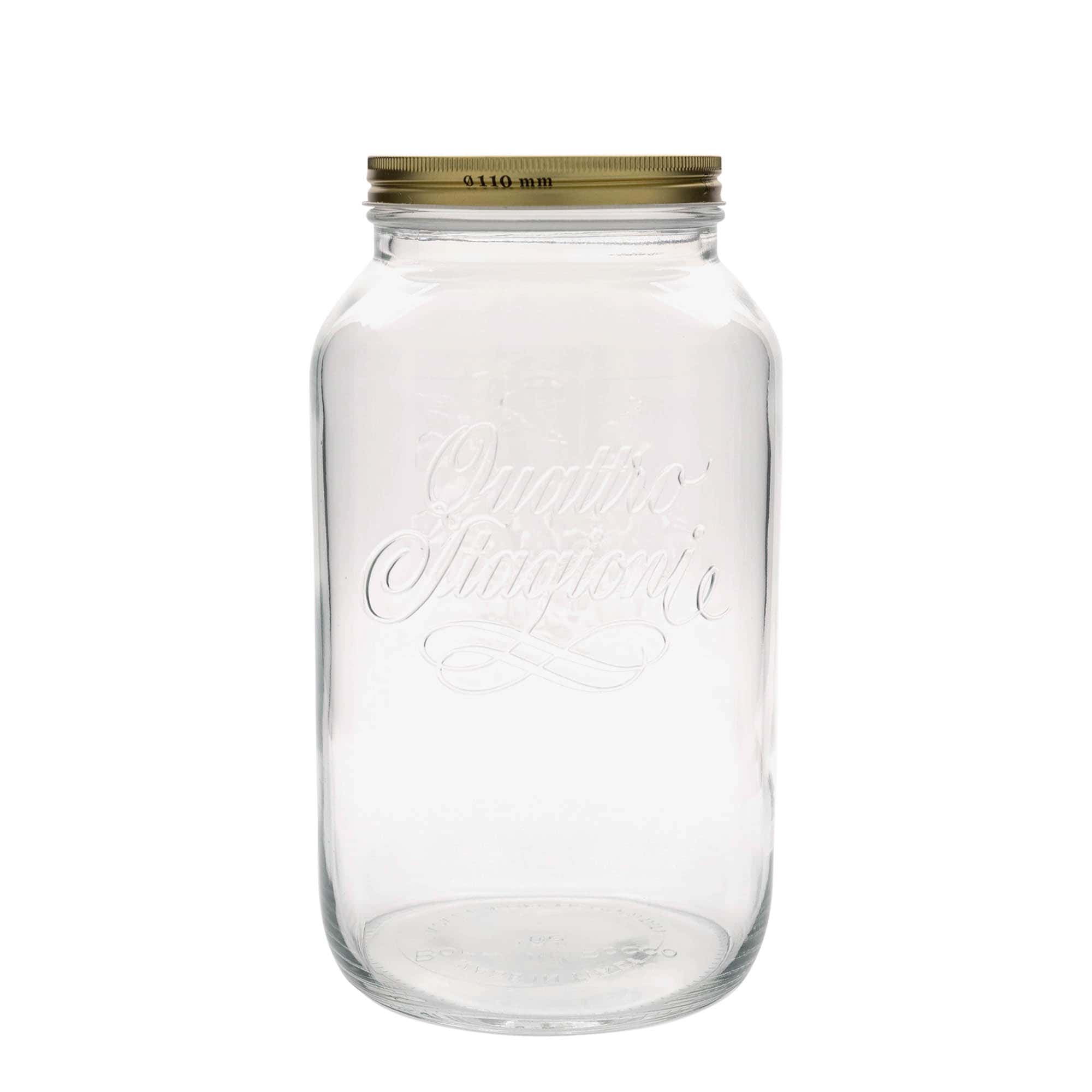 3800 ml kozarec »Quattro Stagioni«, ustje: navojni zamašek