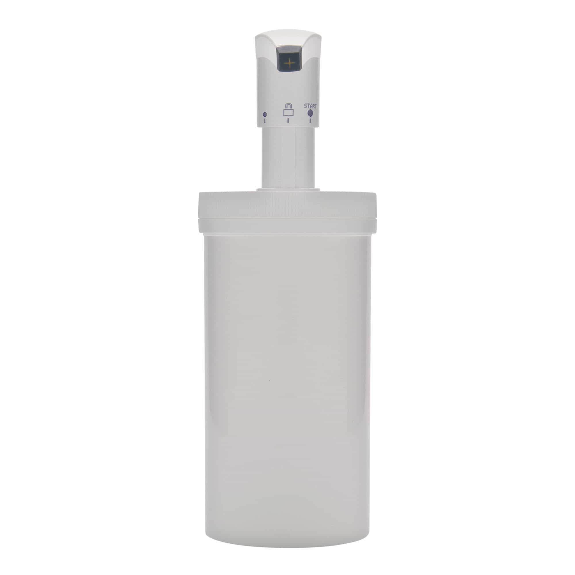 655 ml dozirna steklenica »Securibox«, plastika PP, bela, ustje: navojni zamašek