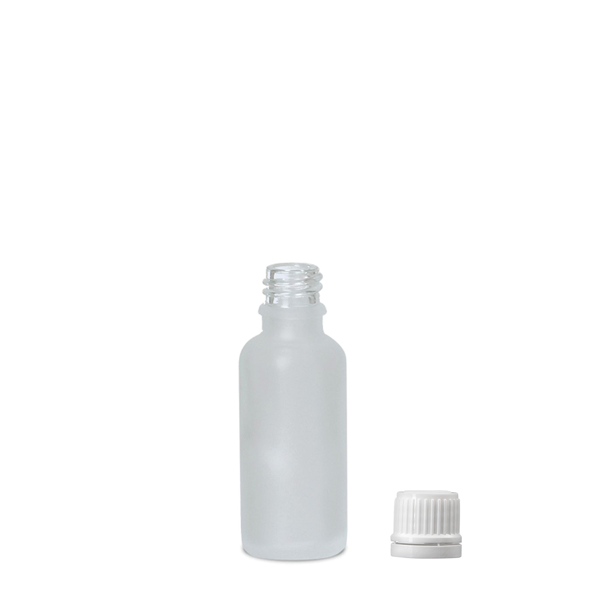 30 ml medicinska steklenička, steklo, matirano, odprtina: DIN 18