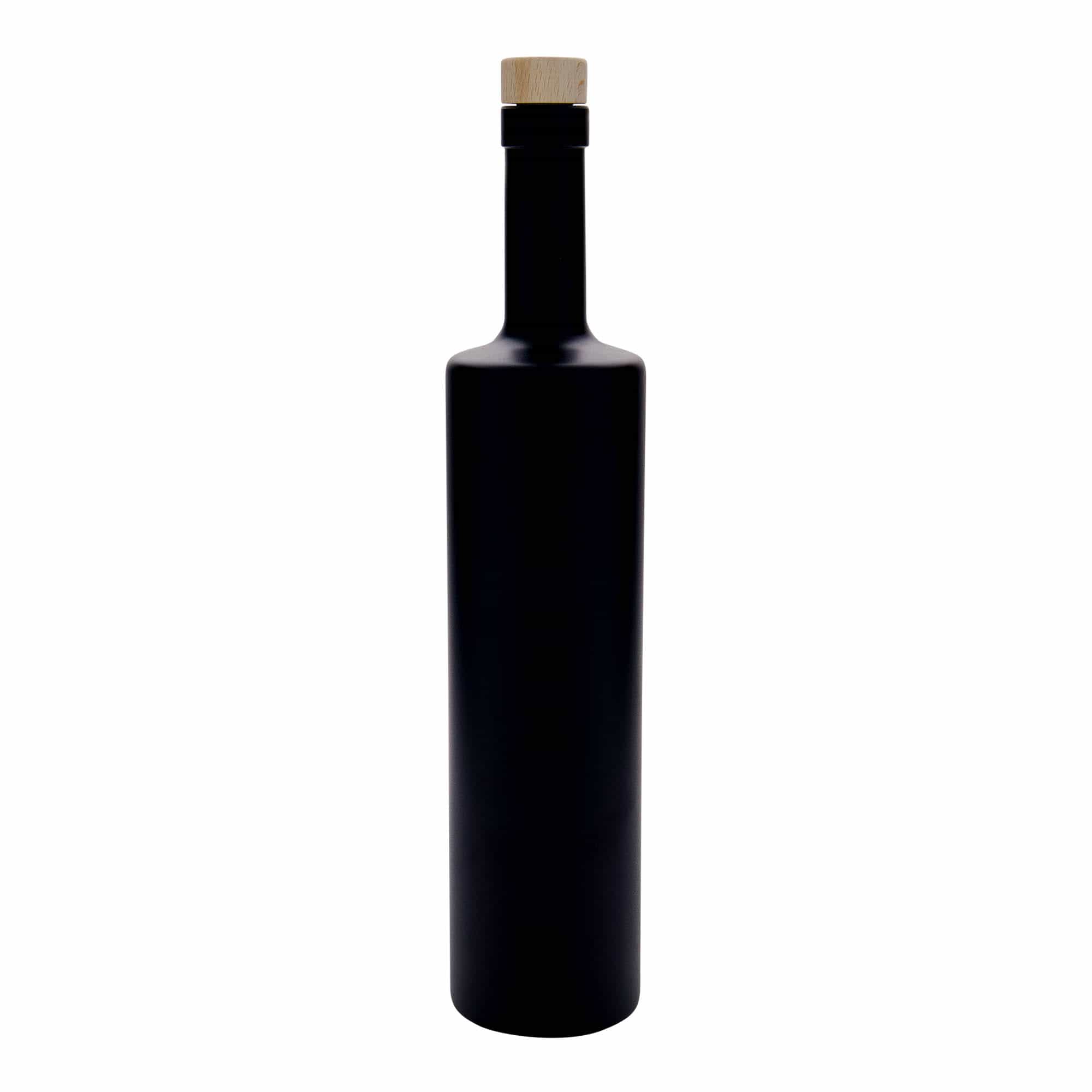700 ml steklena steklenica »Centurio«, črna, ustje: pluta