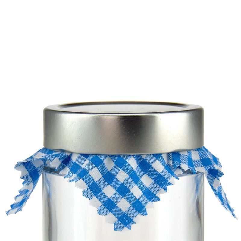Tkaninska prtiček karo vzorec 12x12, kvadratna oblika, tekstil, modra, odprtina: TO38-TO53