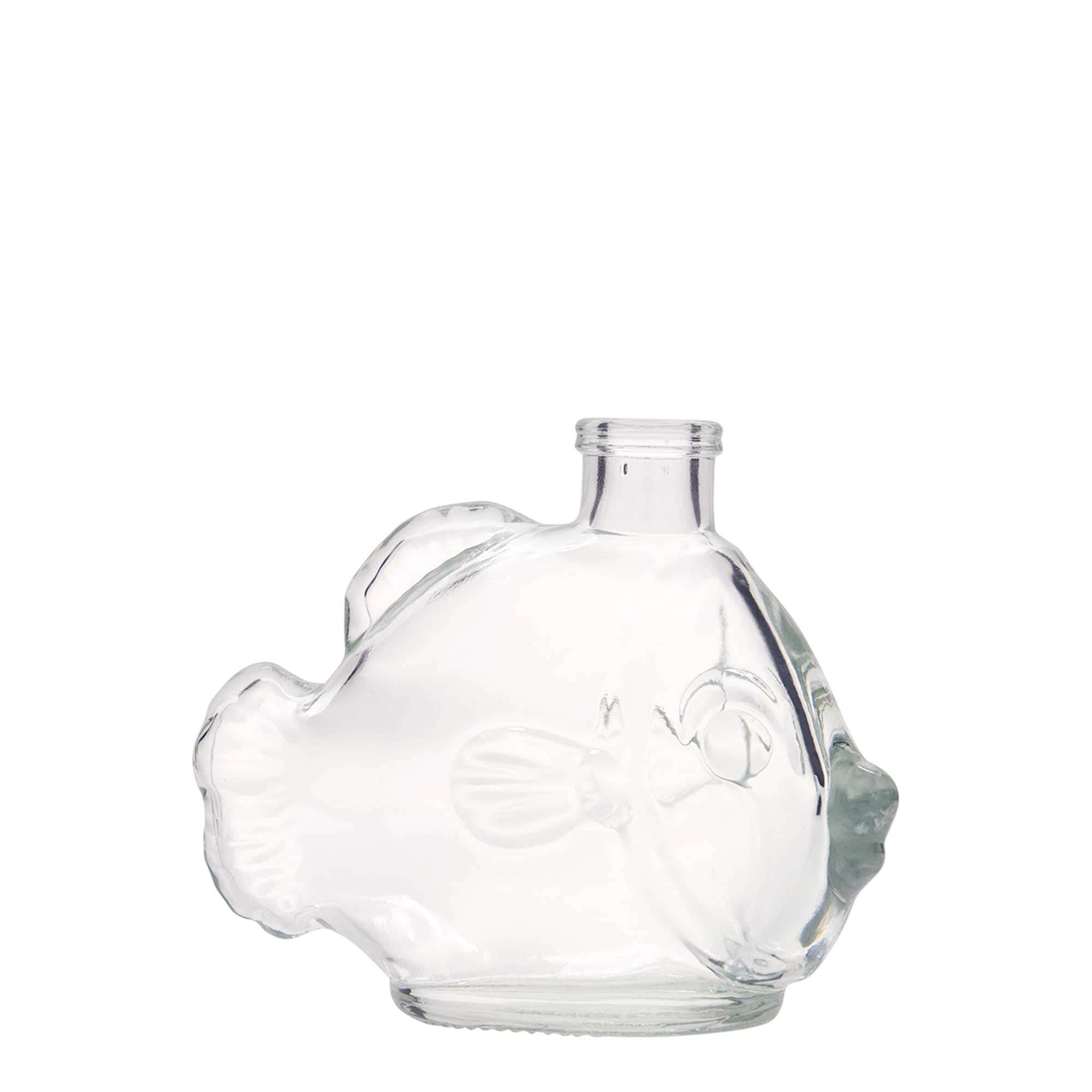 200 ml steklena steklenica »Riba«, ustje: pluta
