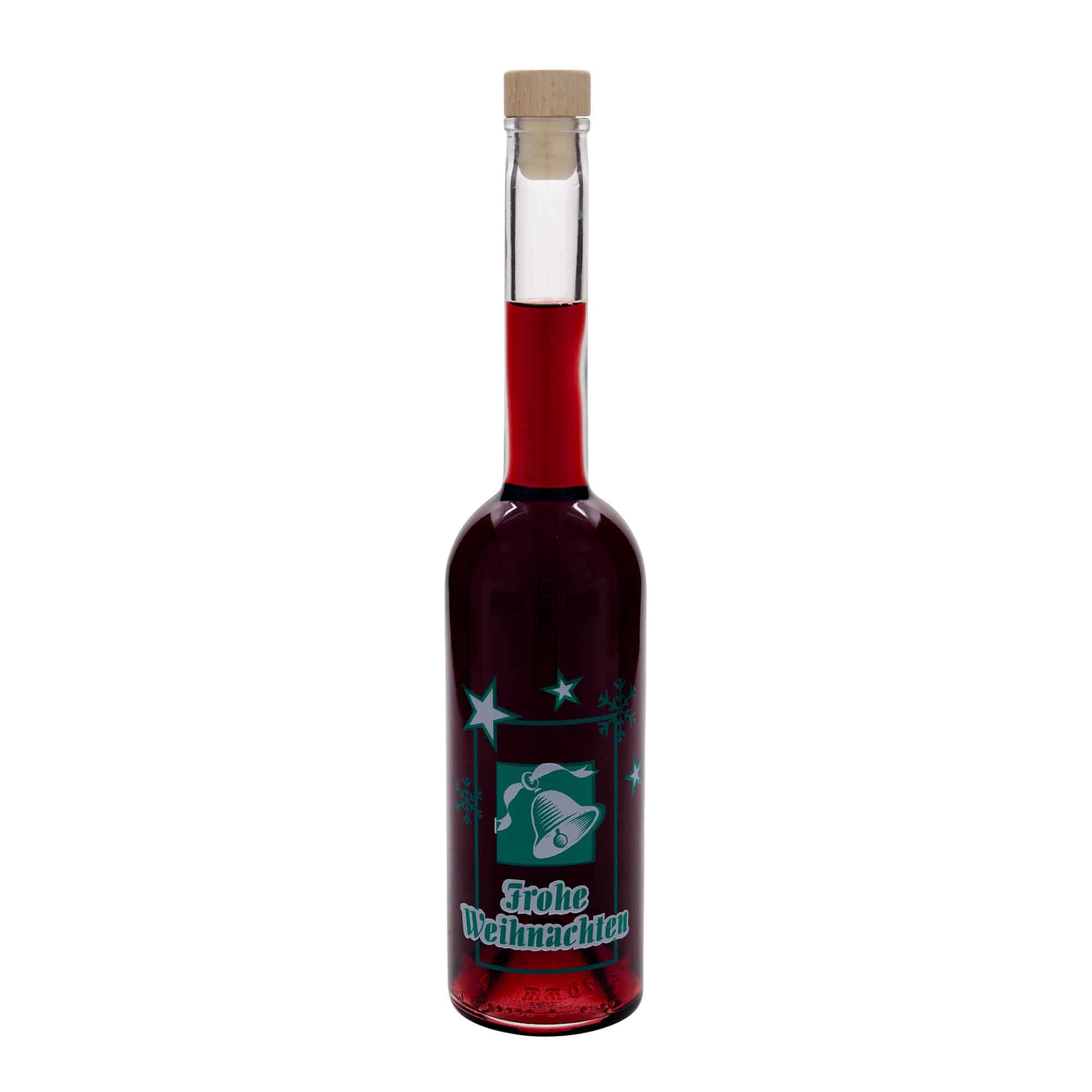 Steklenica iz stekla 500 ml 'Opera', motiv: Vesel božič, odprtina: zamašek