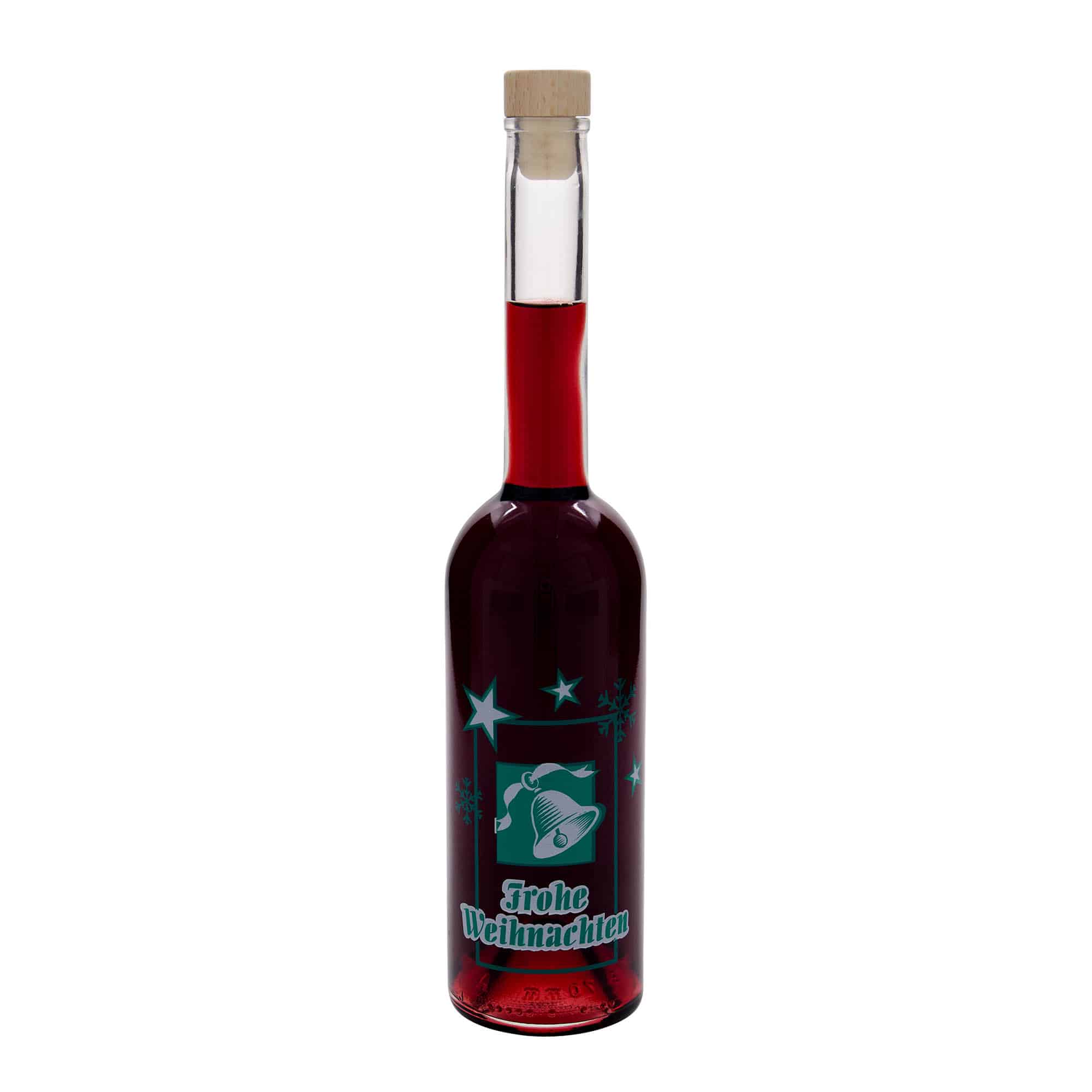 Steklenica iz stekla 500 ml 'Opera', motiv: Vesel božič, odprtina: zamašek