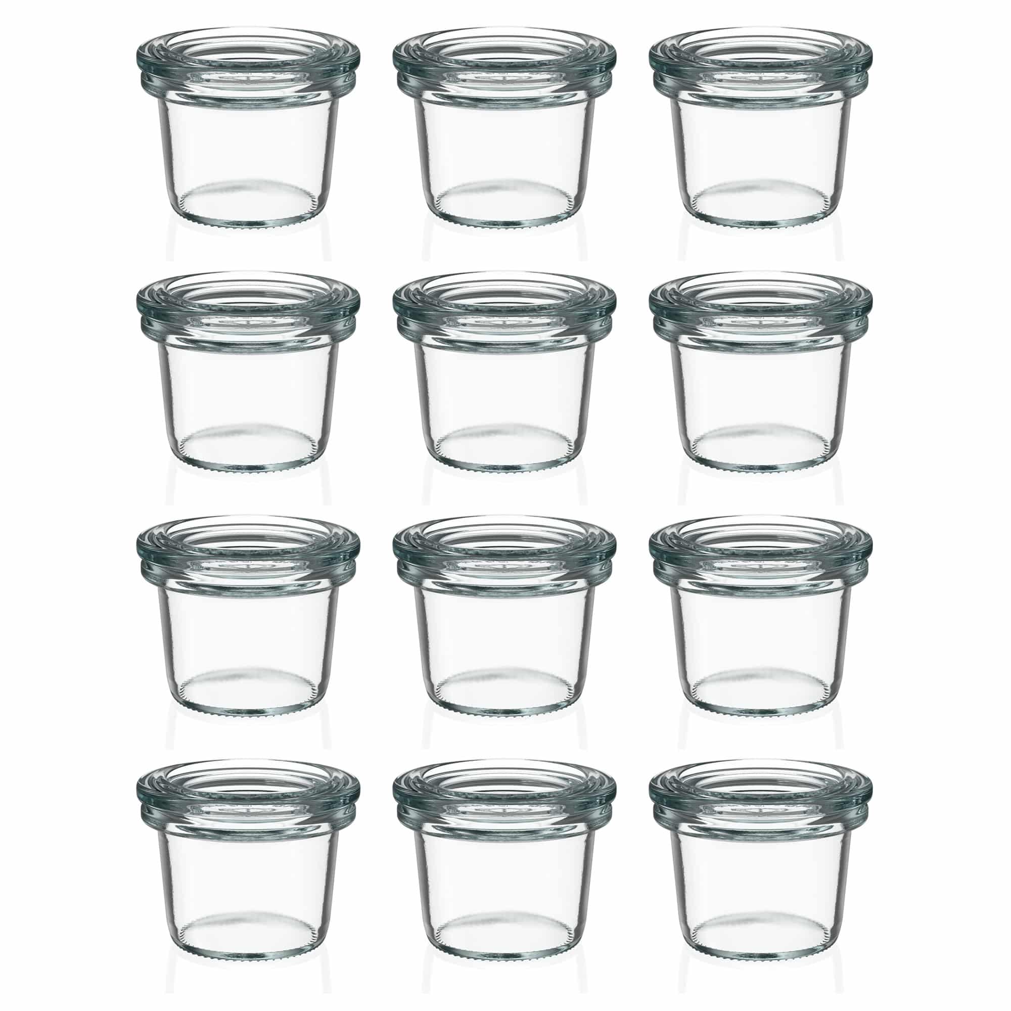 12x 35 ml WECK kozarec za vlaganje s steklenim pokrovom RR 40