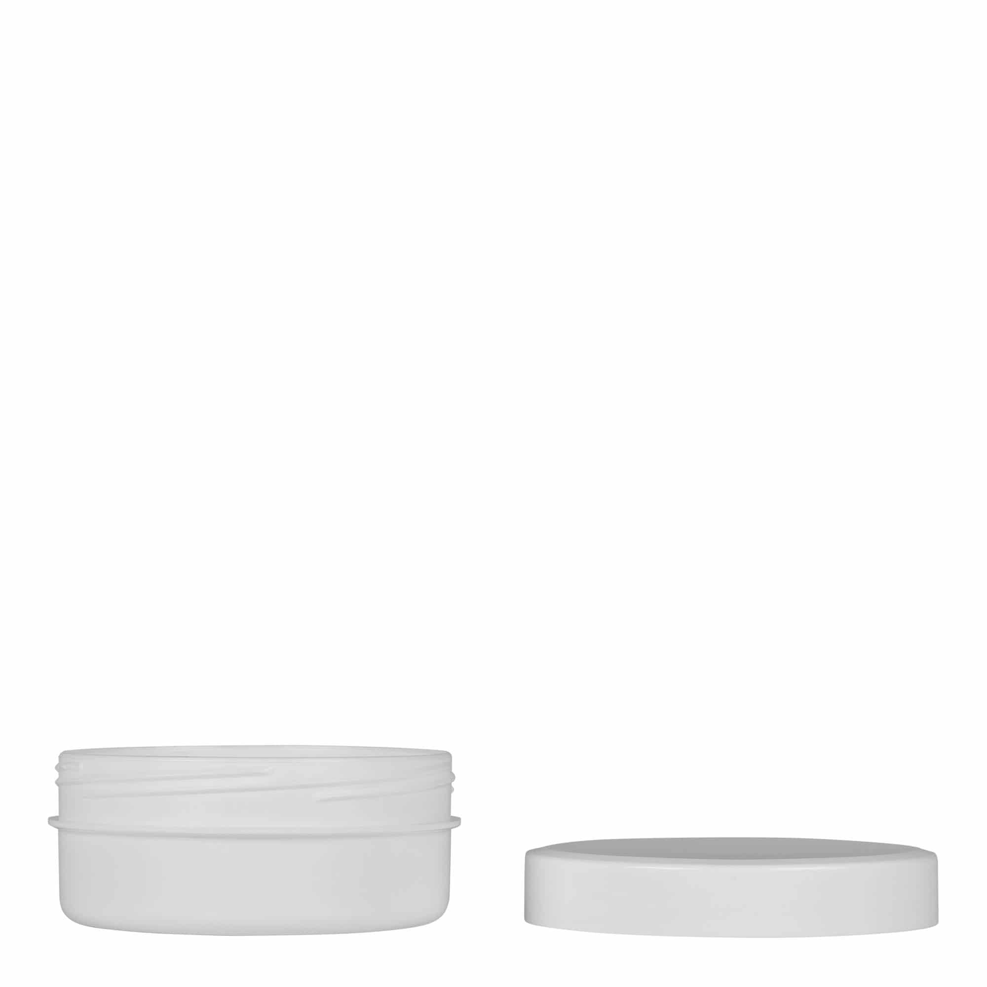 125 ml plastična posoda 'White Line', PP, bela, odprtina: navojni zamašek