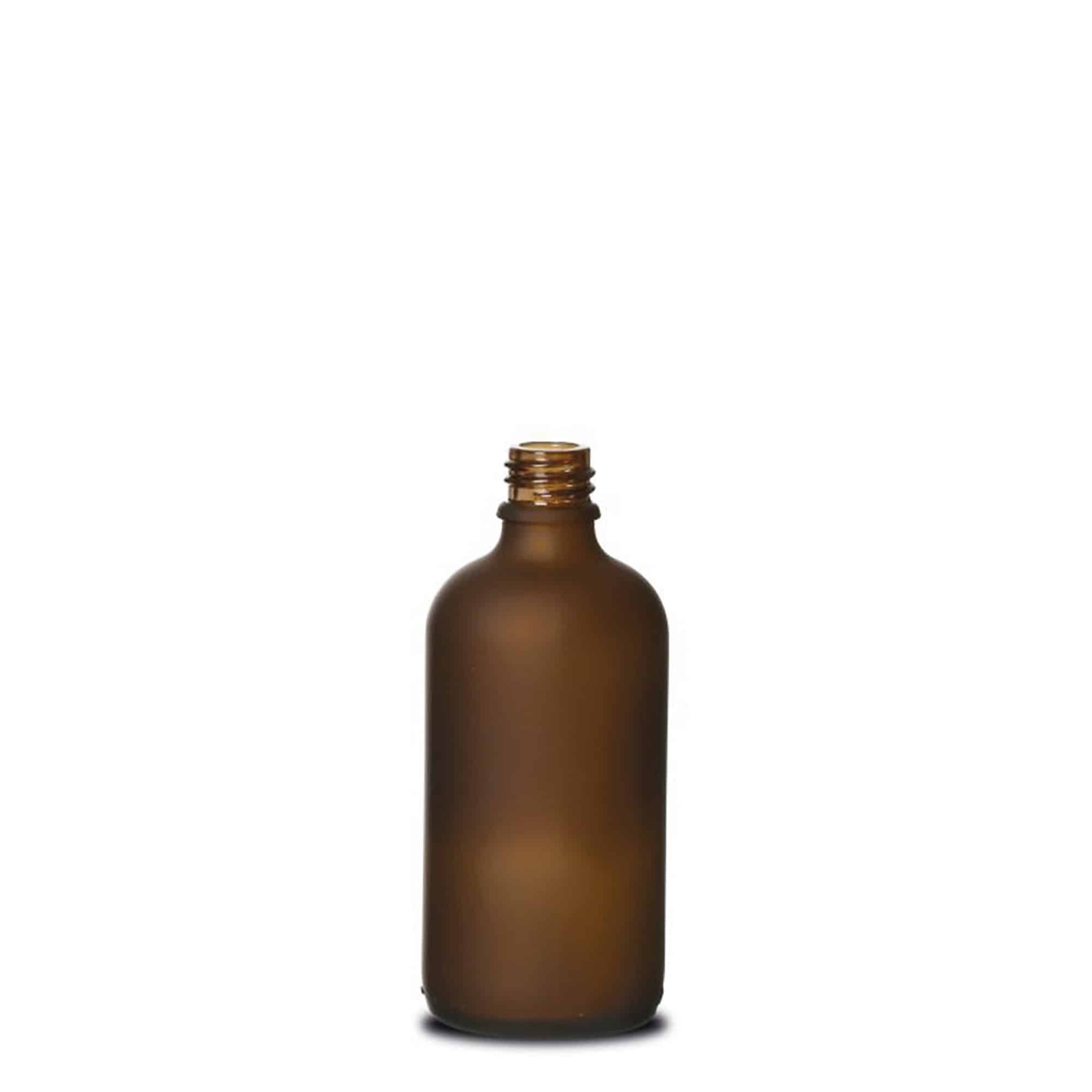 100 ml medicinska steklenička, steklo, rjava mat, grlo: DIN 18 100 ml medicinska steklenička, steklo, rjava mat, grlo: DIN 18