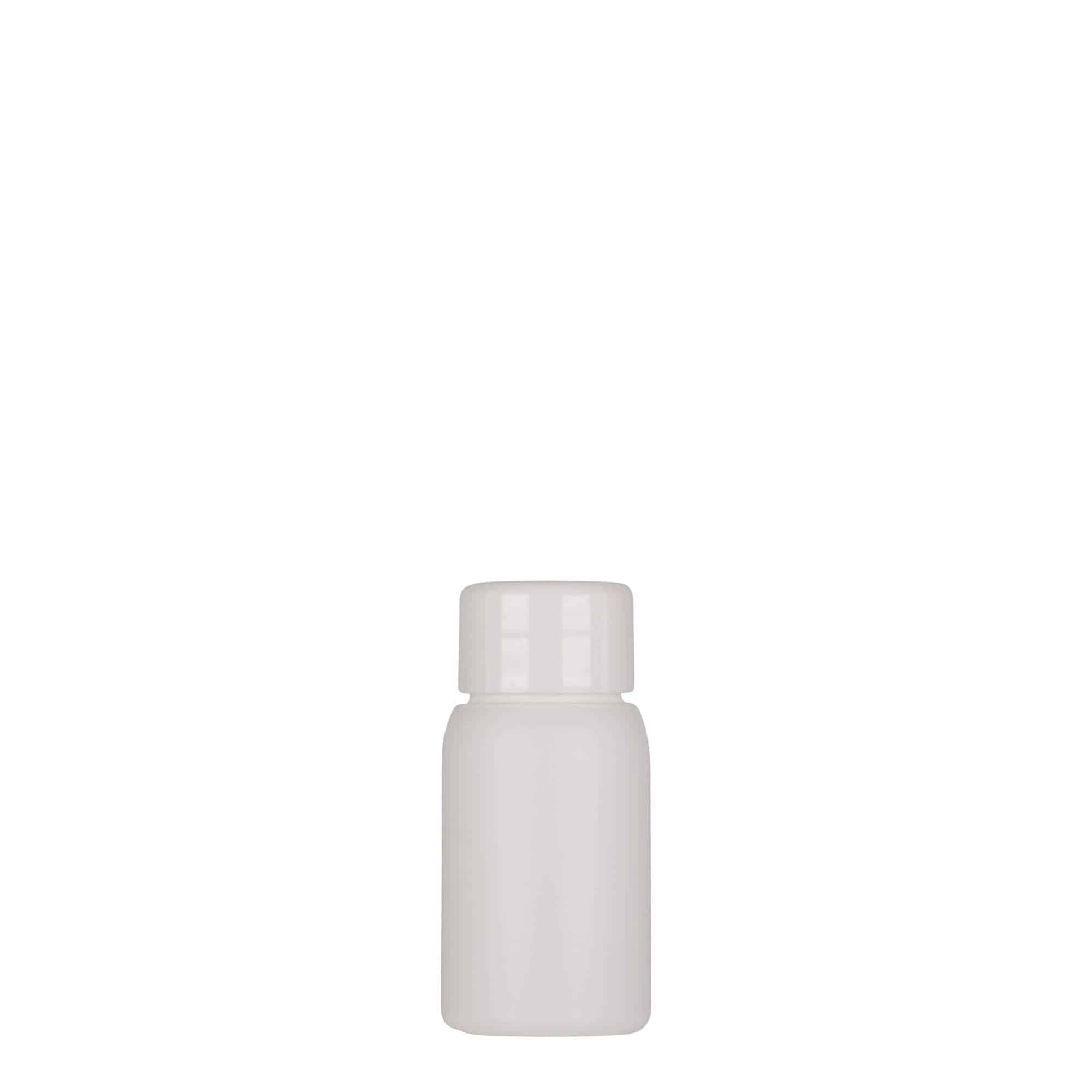 30 ml plastična steklenica »Tuffy«, HDPE, bela, ustje: GPI 24/410