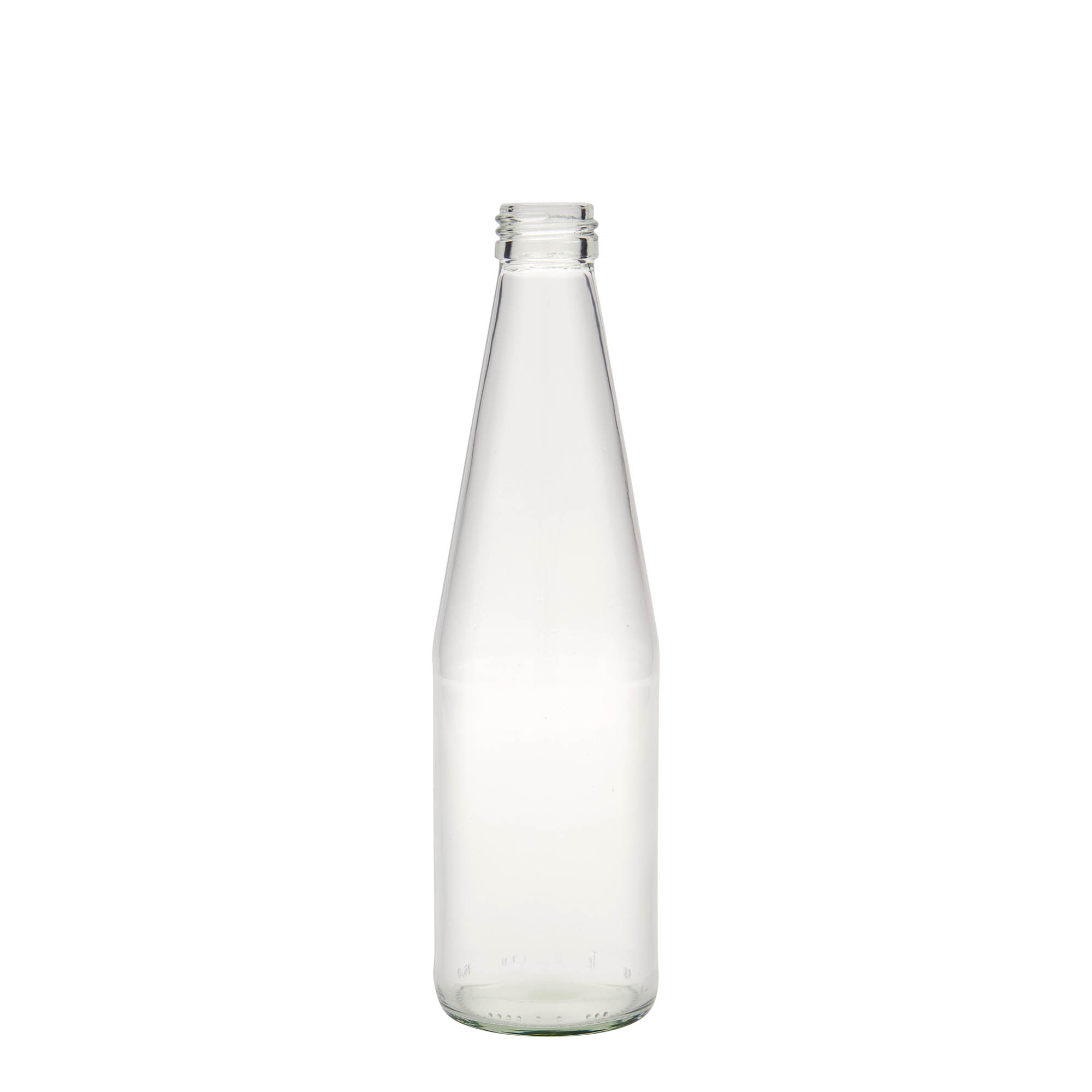 330 ml univerzalna steklenica v obliki korenja, steklo, odprtina: PP 28