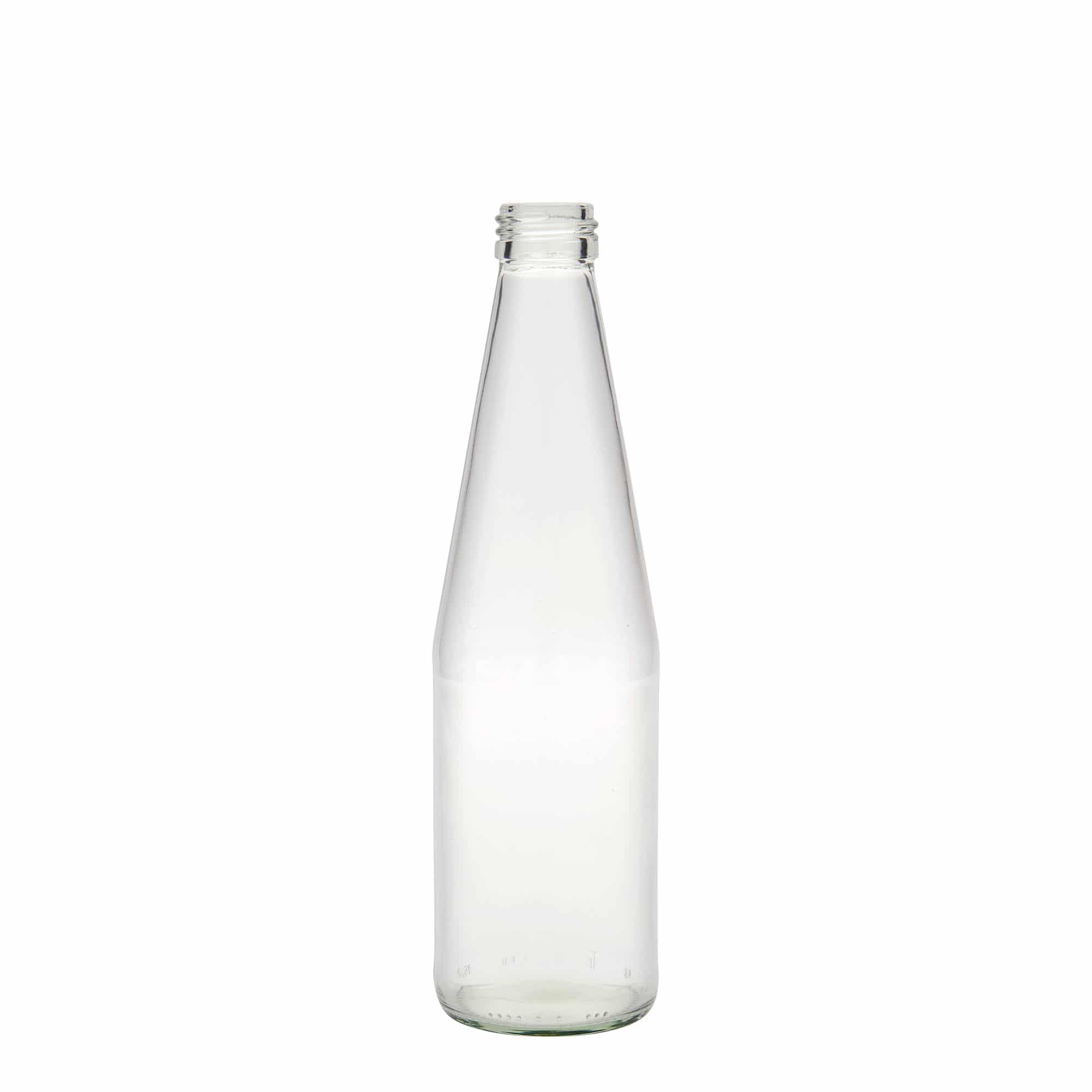 330 ml univerzalna steklenica v obliki korenja, steklo, odprtina: PP 28