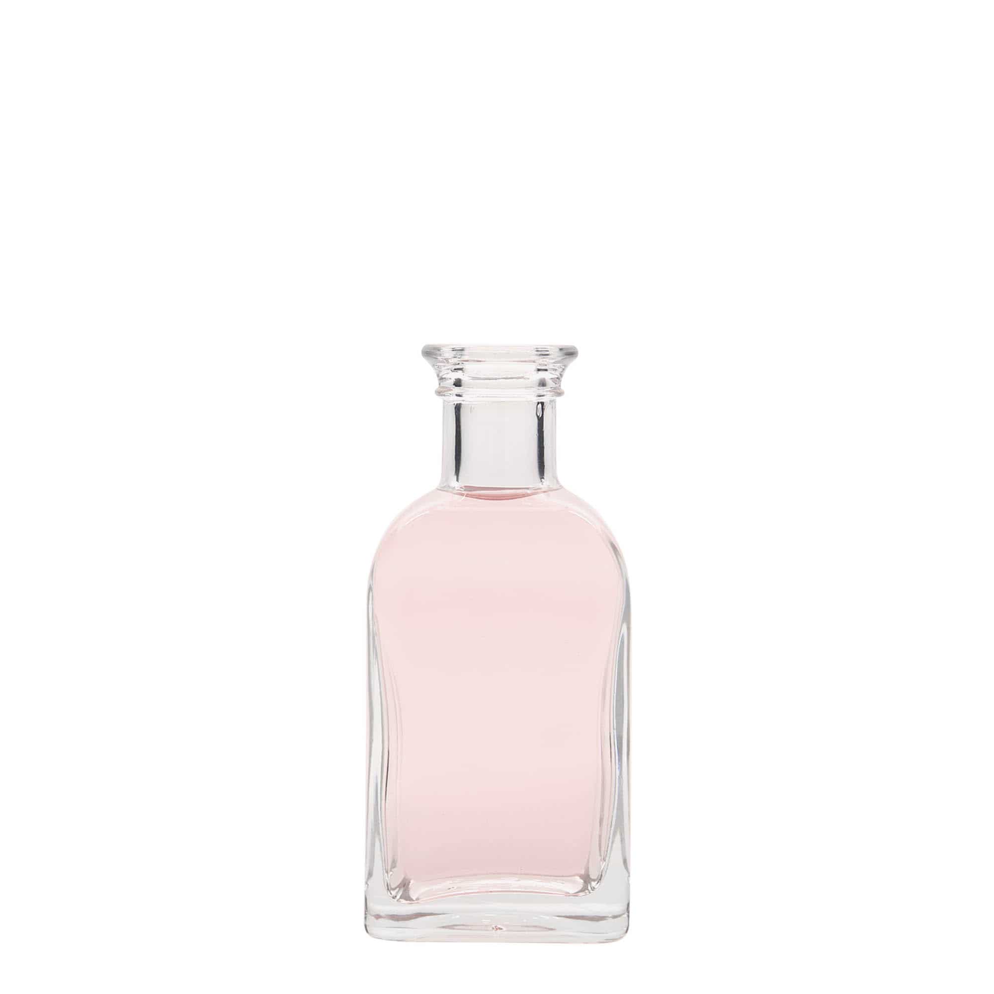 100 ml lekarniška steklenica Carré, kvadratna, ustje: pluta