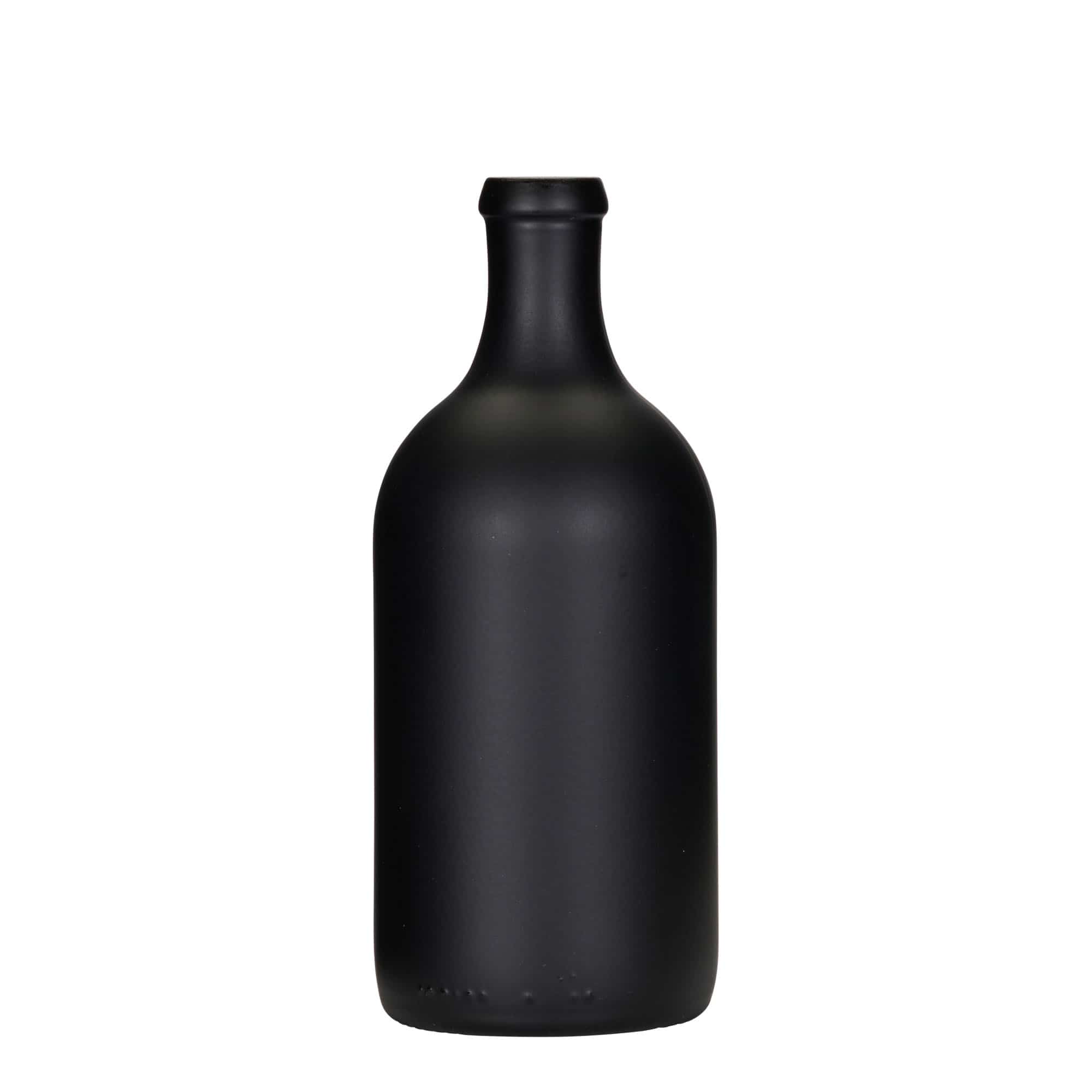 500 ml steklenica 'Ginevra Leggera', črna, ustje: pluta 500 ml steklenica 'Ginevra Leggera', črna, ustje: pluta