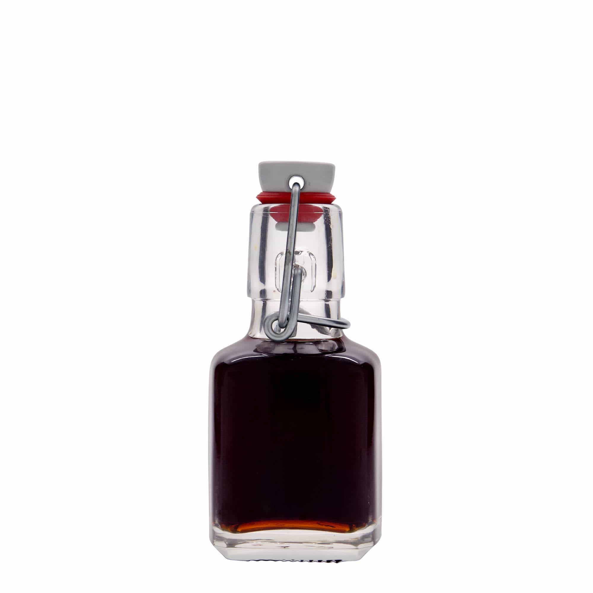 100 ml steklenička 'Kubica', kvadratna, odprtina: zaponka 100 ml steklenička 'Kubica', kvadratna, odprtina: zaponka