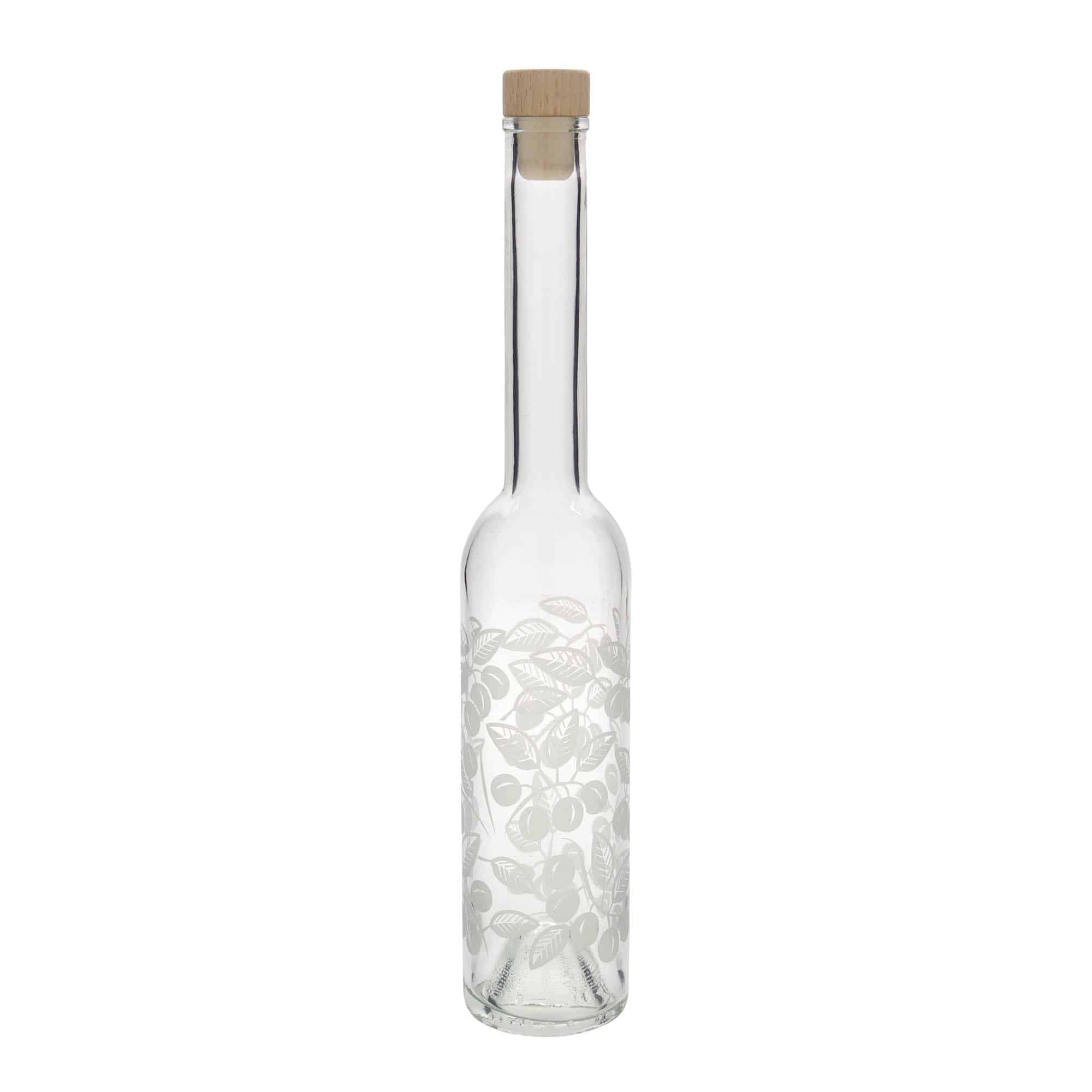 350 ml steklena steklenica »Opera«, motiv: mirabela, ustje: pluta