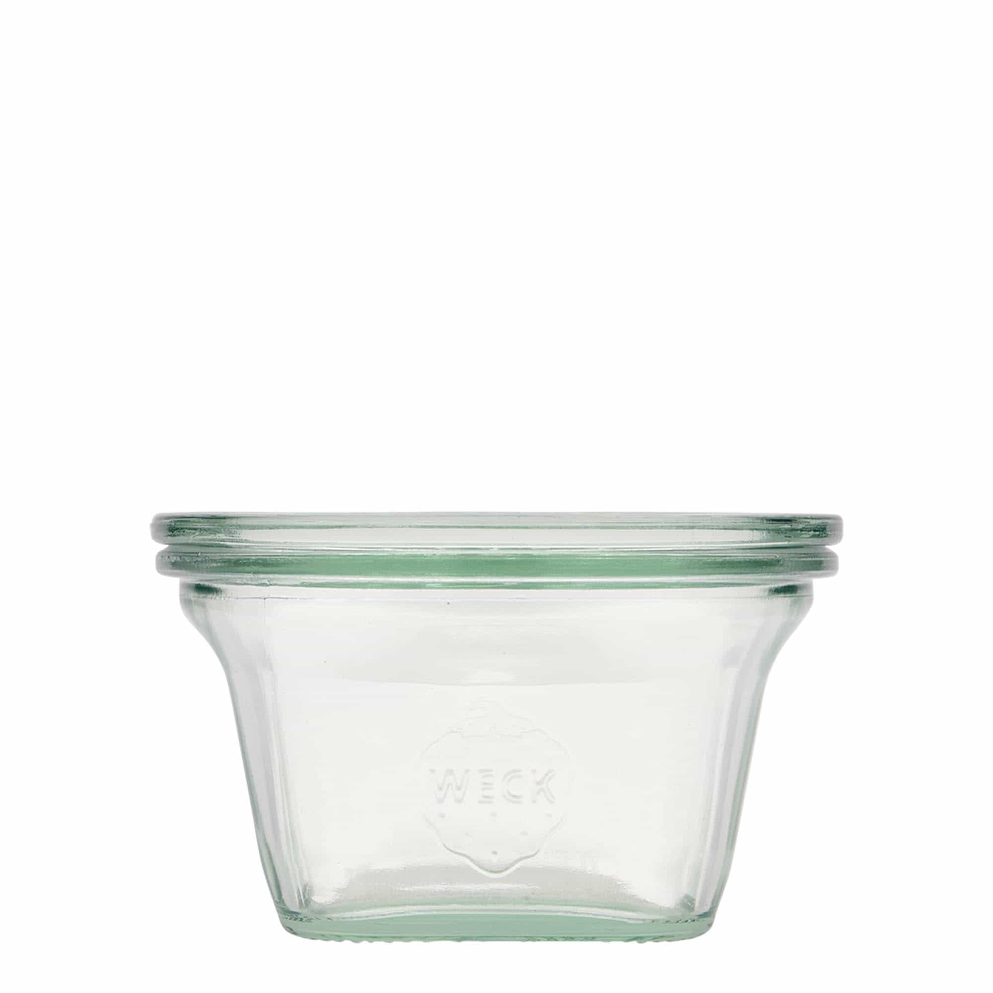 290 ml kozarec Quadro WECK, kvadratni, ustje: Okrogel rob