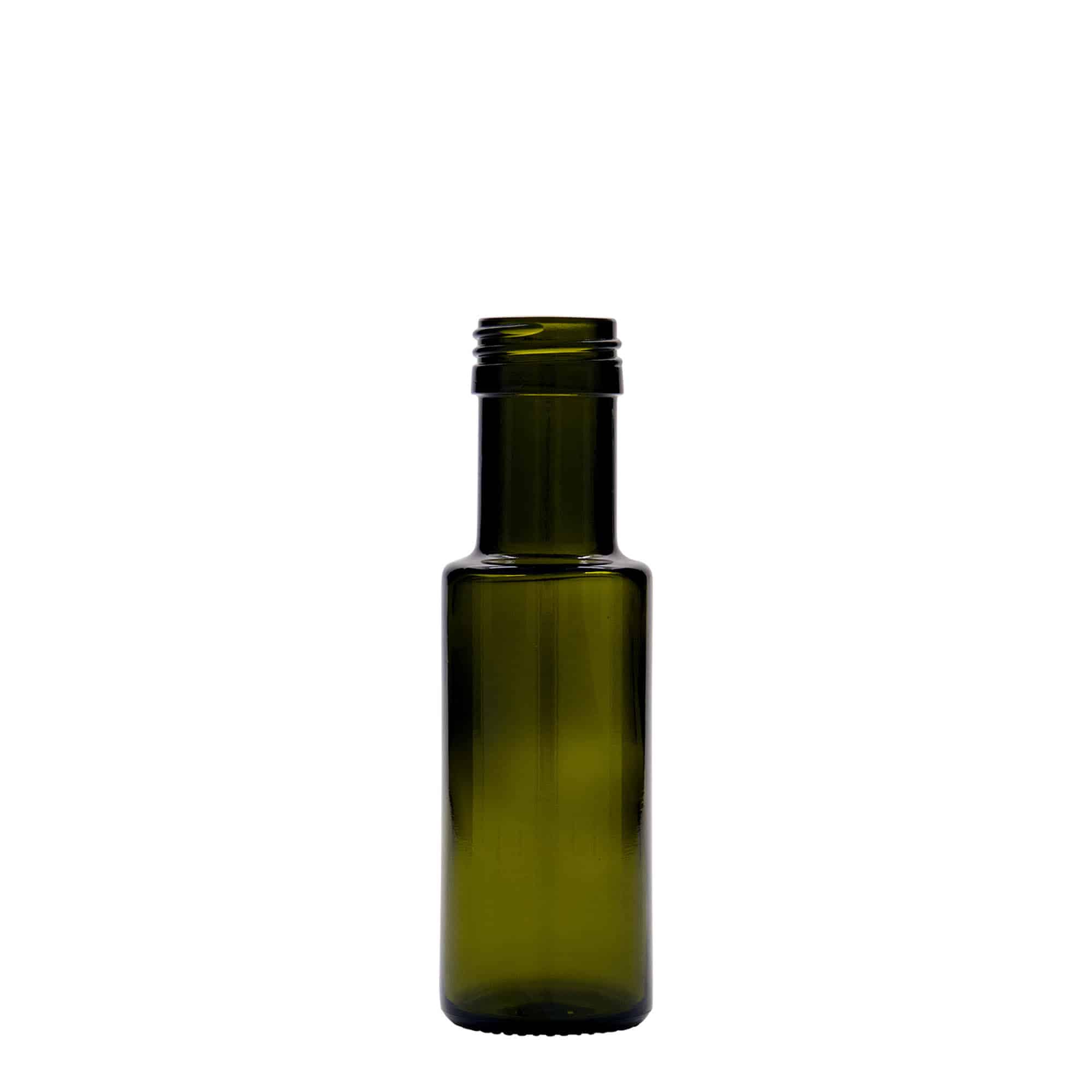 100 ml steklenica 'Dorica', starinsko zelena, odprtina: PP 31,5