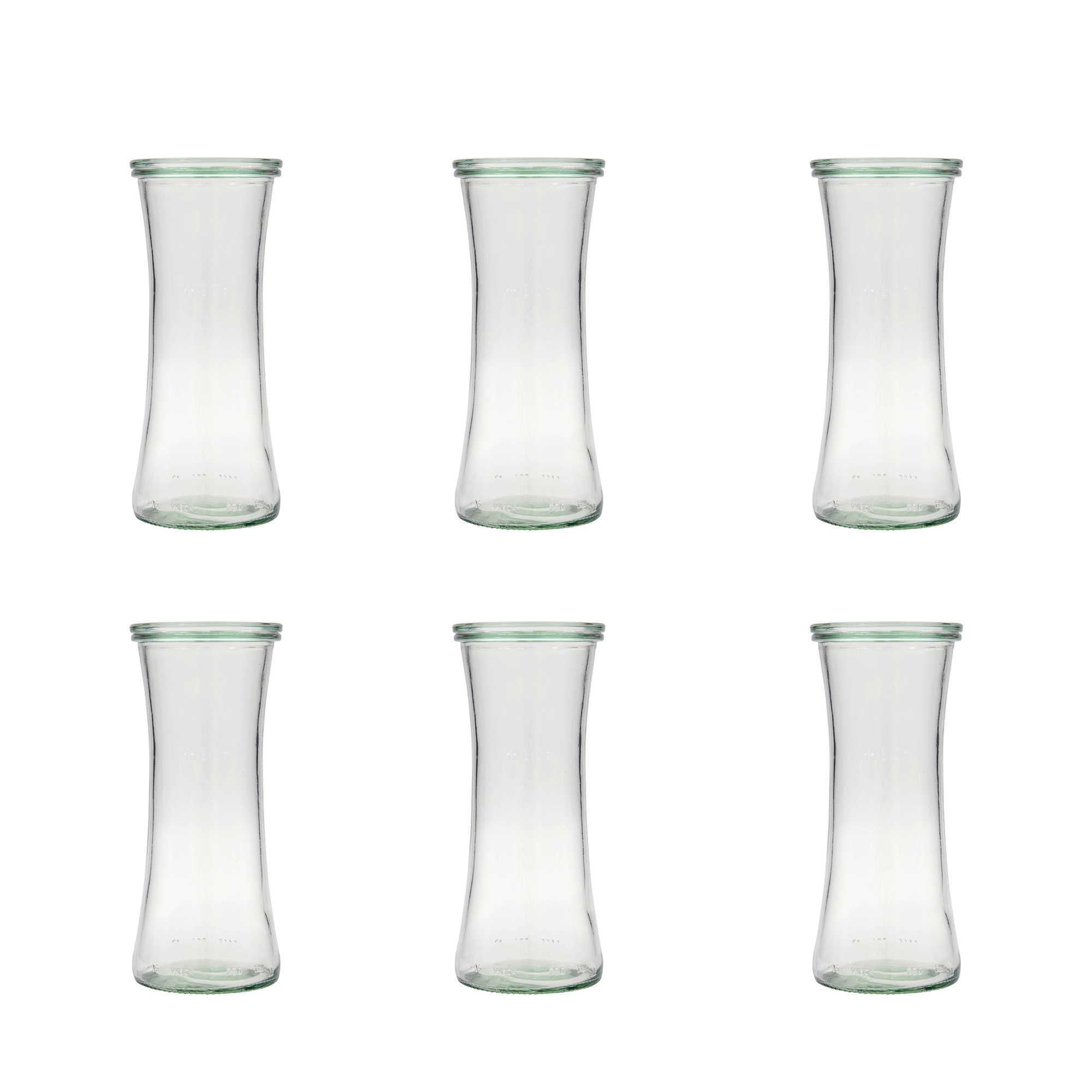 6x 730 ml WECK gurmanski kozarec s steklenim pokrovom RR 80