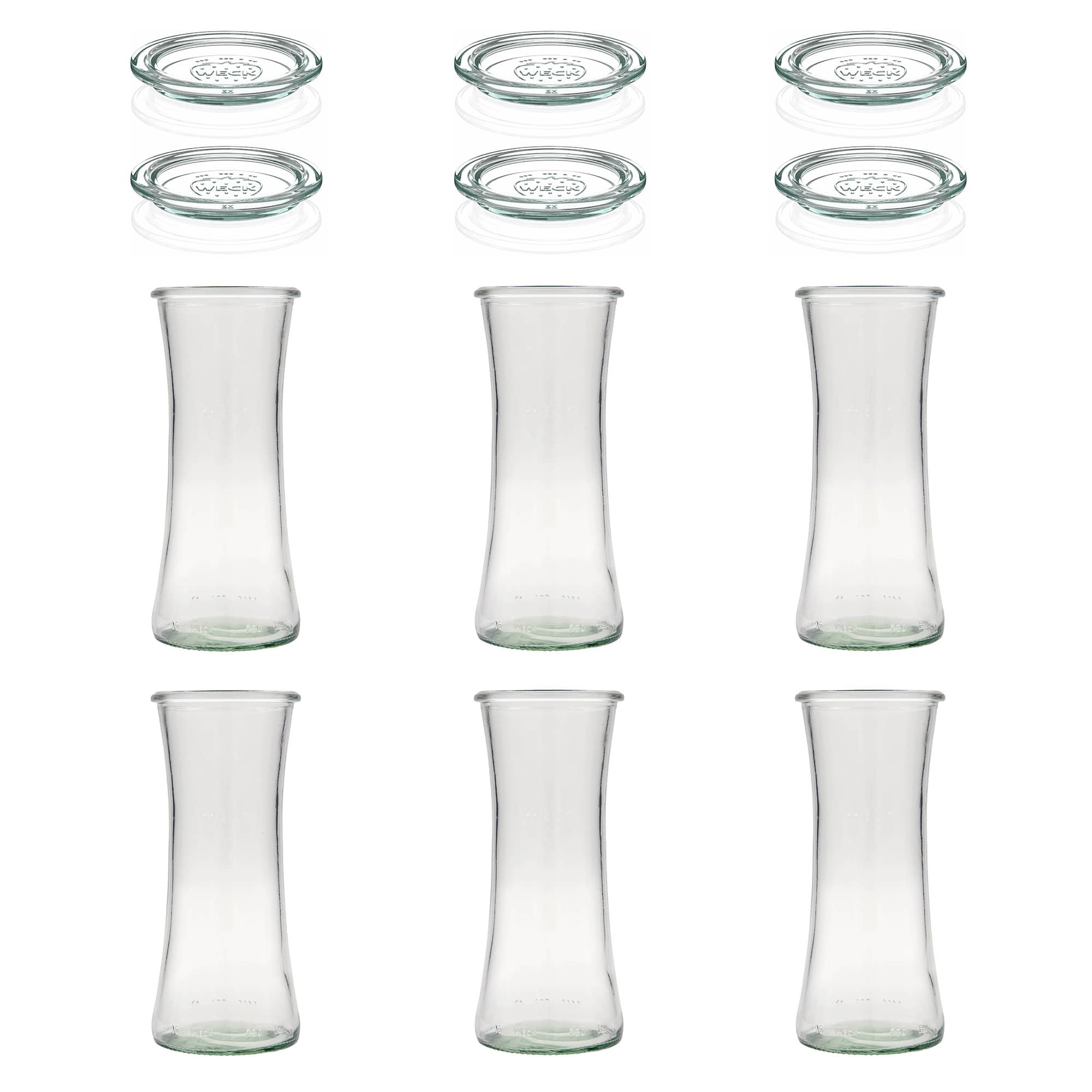 6x 730 ml WECK gurmanski kozarec s steklenim pokrovom RR 80