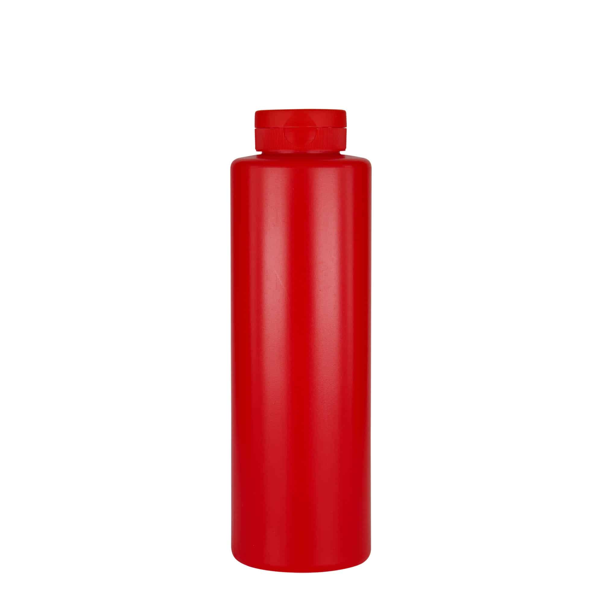 500 ml steklenica za omake, plastika LDPE, rdeča, ustje: GPI 38/400