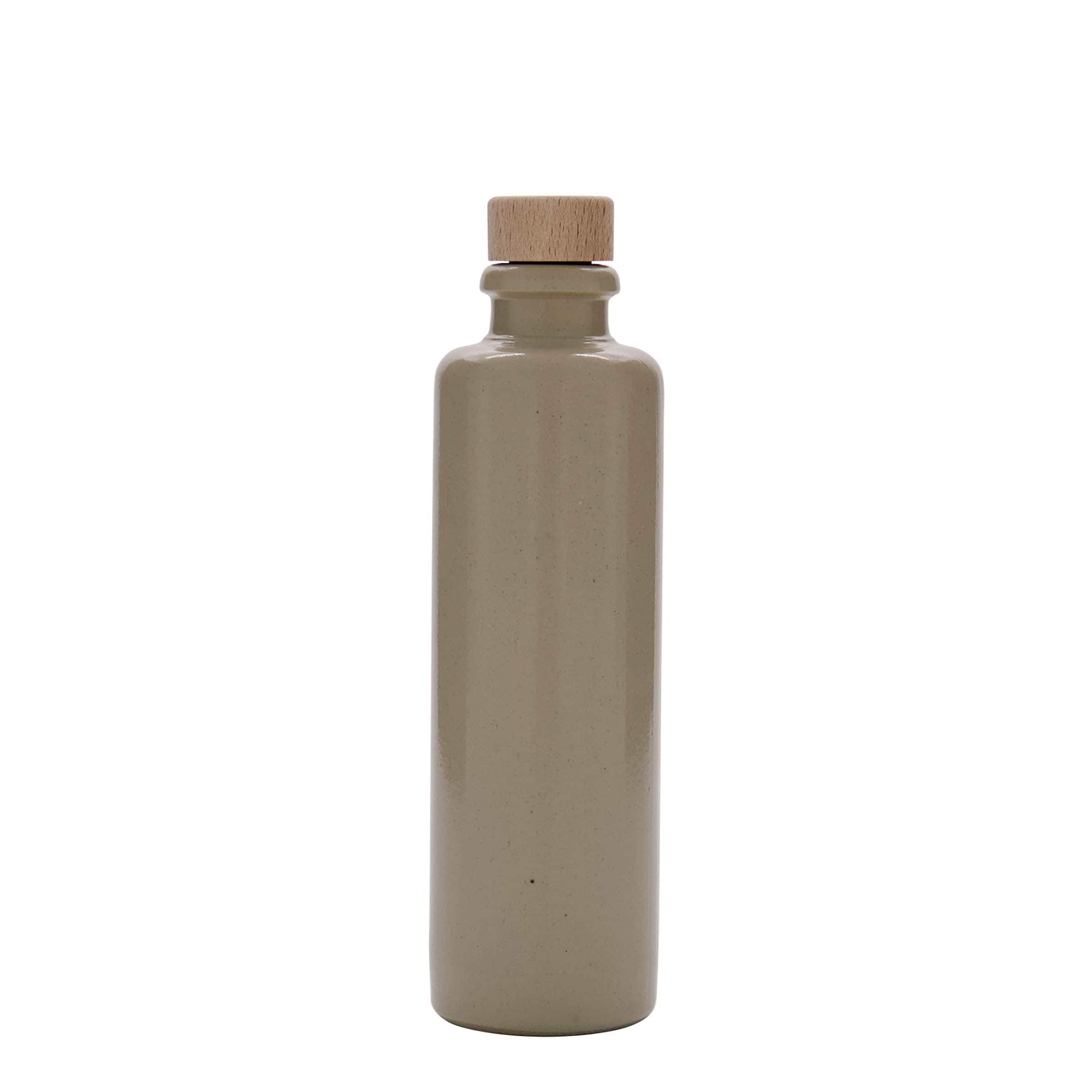200 ml glineni vrč, kamnita glina, bež, odprtina: pluta