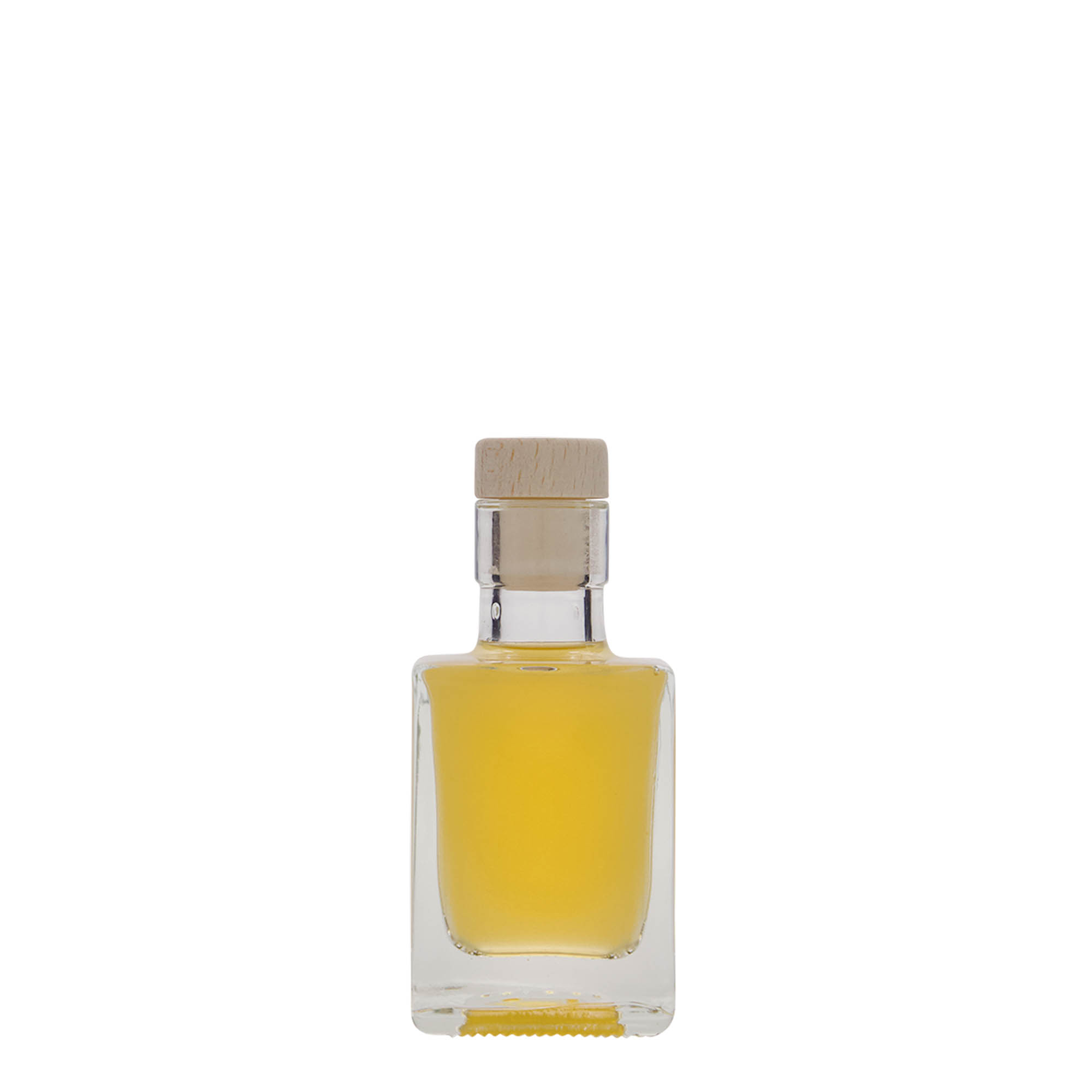 50 ml steklenička 'Cube', kvadratna, odprtina: pluta