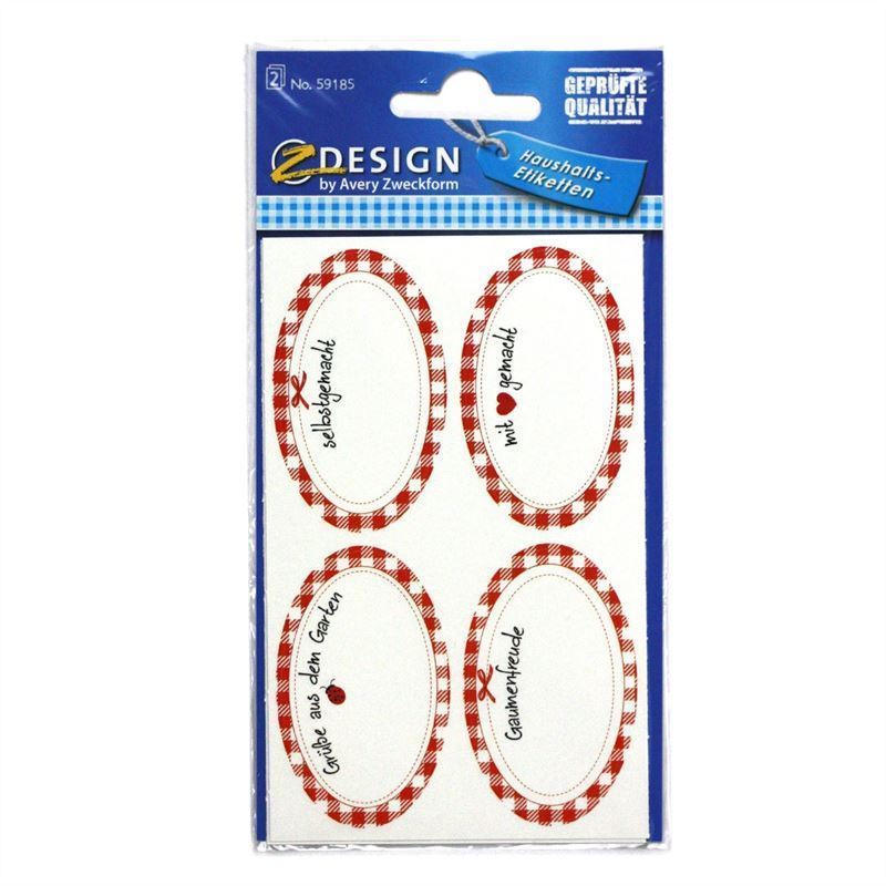 Zweckform etikete 'Domače', ovalne, papir, večbarvne Zweckform etikete 'Domače', ovalne, papir, večbarvne