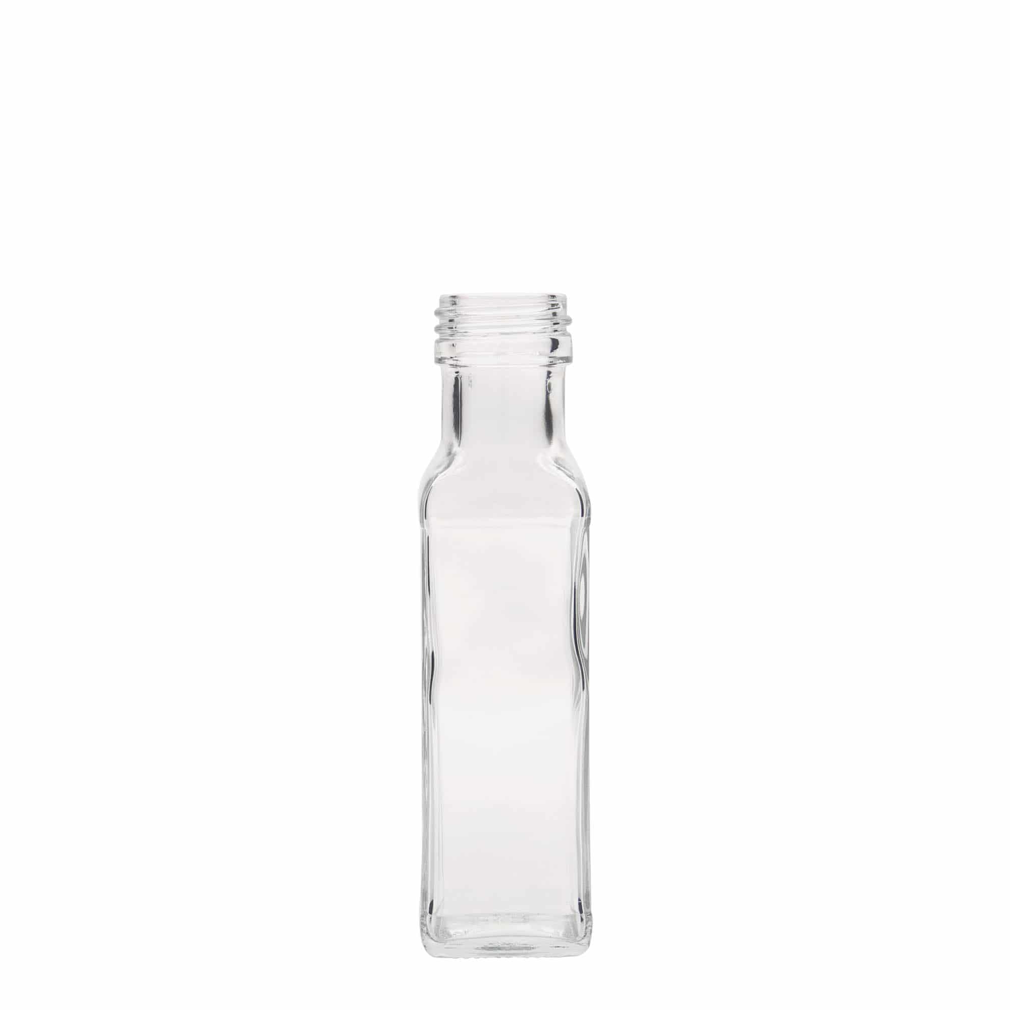 100 ml steklenička 'Marasca', kvadratna, odprtina: PP 31,5