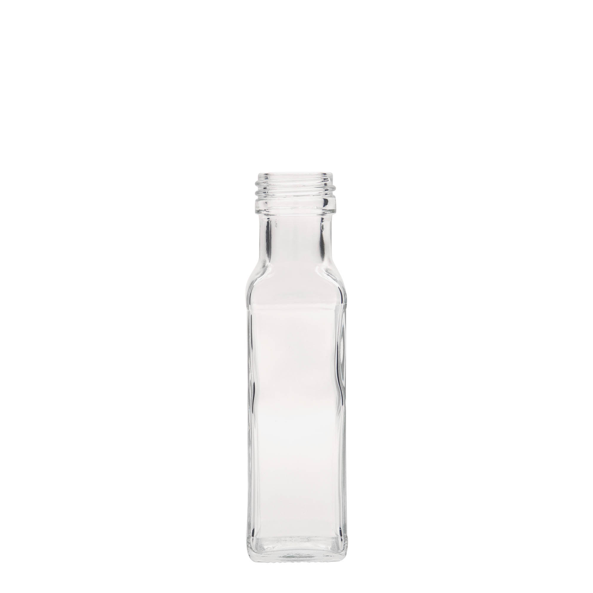 100 ml steklenička 'Marasca', kvadratna, odprtina: PP 31,5 100 ml steklenička 'Marasca', kvadratna, odprtina: PP 31,5