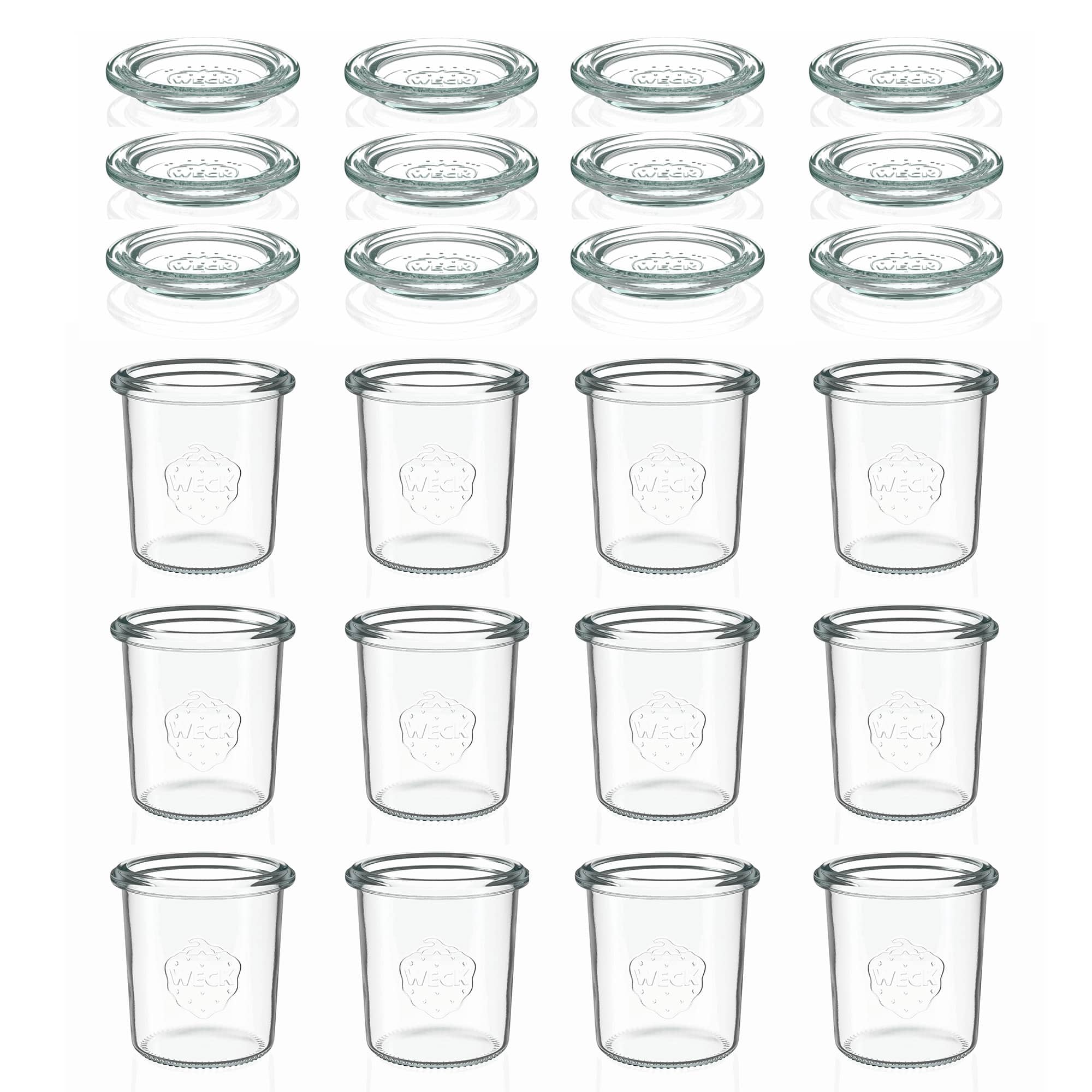 12x 160 ml WECK kozarec za vlaganje s steklenim pokrovom RR 60