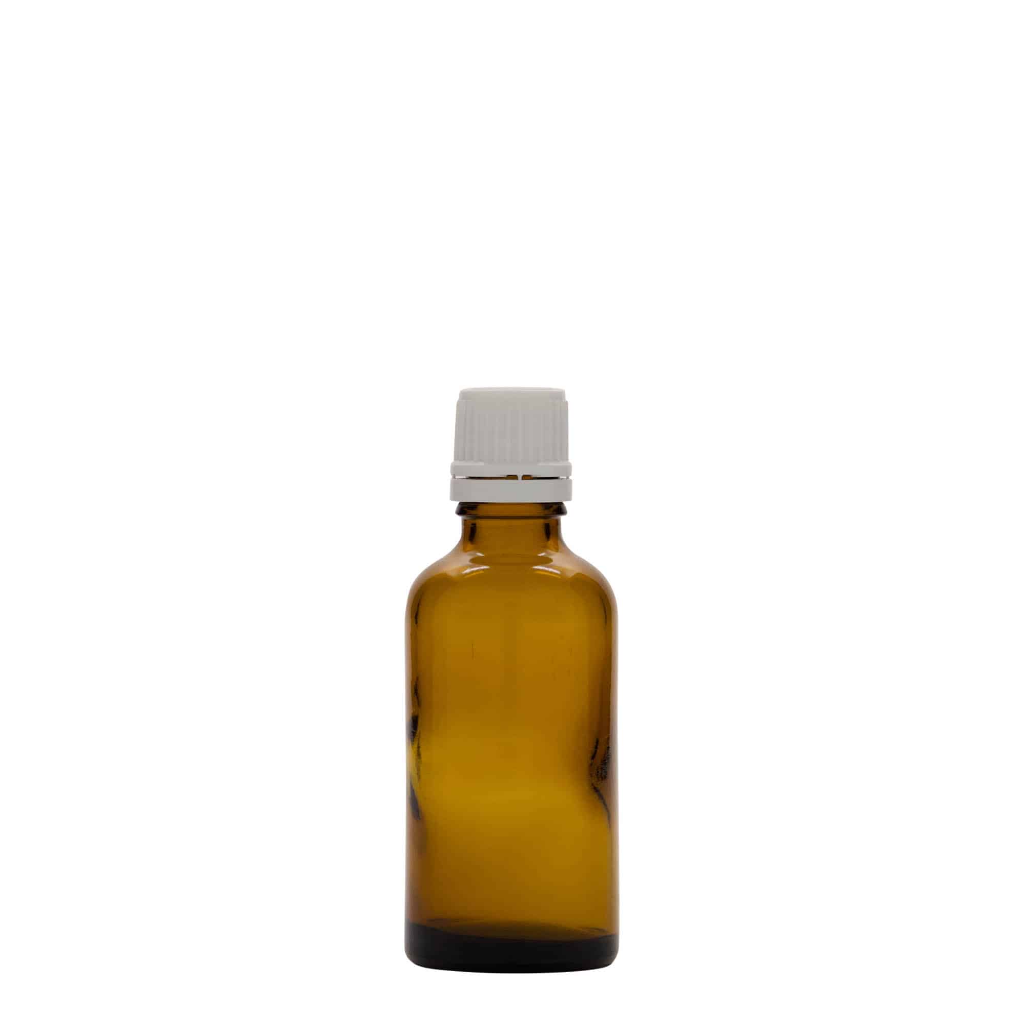 50 ml medicinska steklenička, steklo, rjava, odprtina: DIN 18
