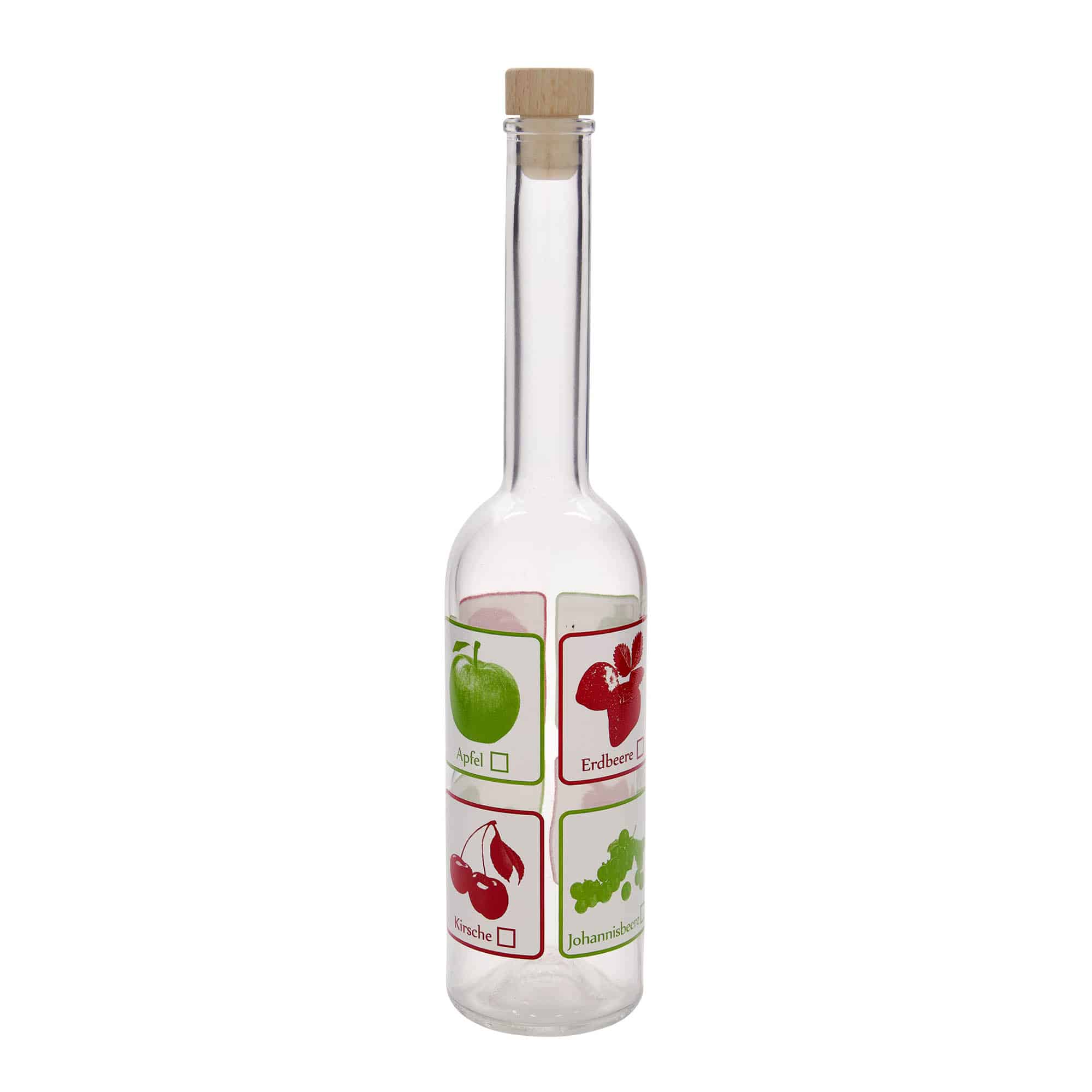 500 ml steklena steklenica »Opera«, motiv: sadež, ustje: pluta