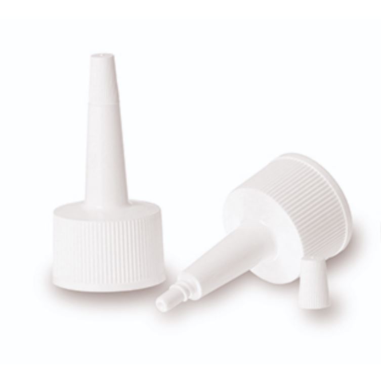 Navojni zamašek z aplikatorjem, plastika PP, bela, za ustje: 24/410
