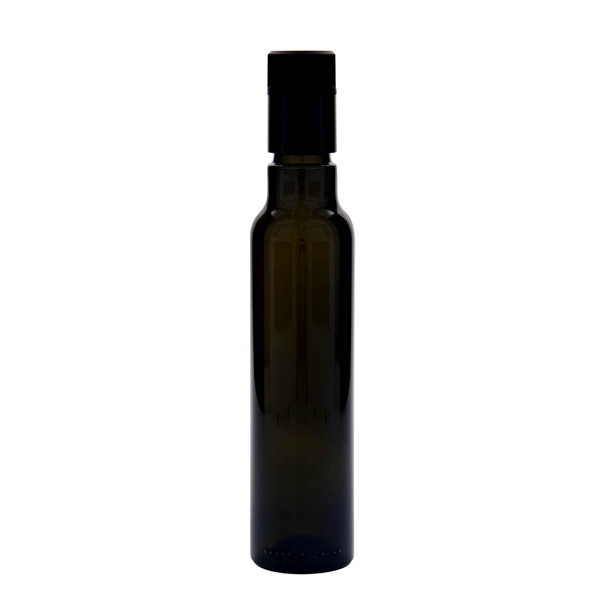 250 ml steklenica za kis/oljni 'Willy New', steklo, starozeleno, odprtina: DOP