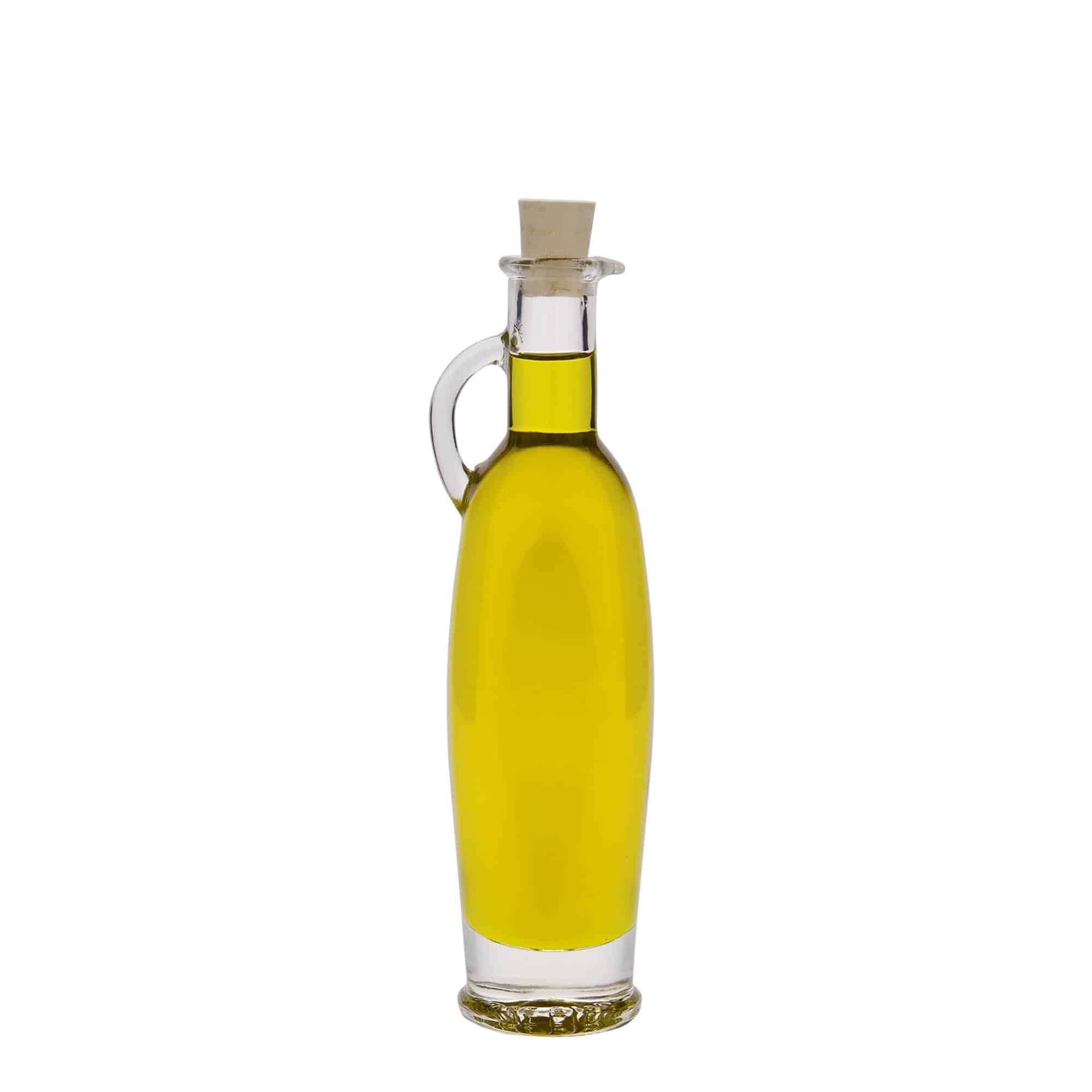100 ml steklena steklenica »Eleganta«, ovalna, ustje: pluta