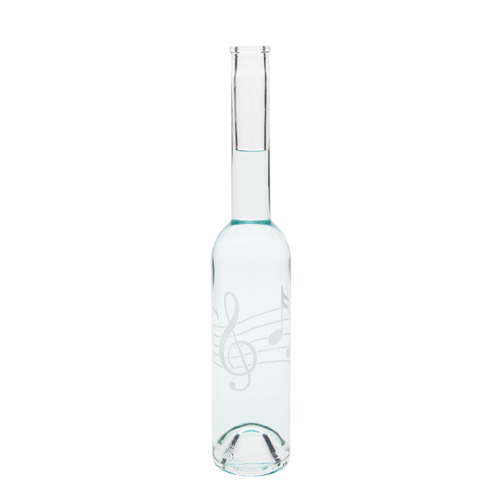 Steklenica iz stekla 350 ml 'Opera', motiv: glasbene note, odprtina: pluta