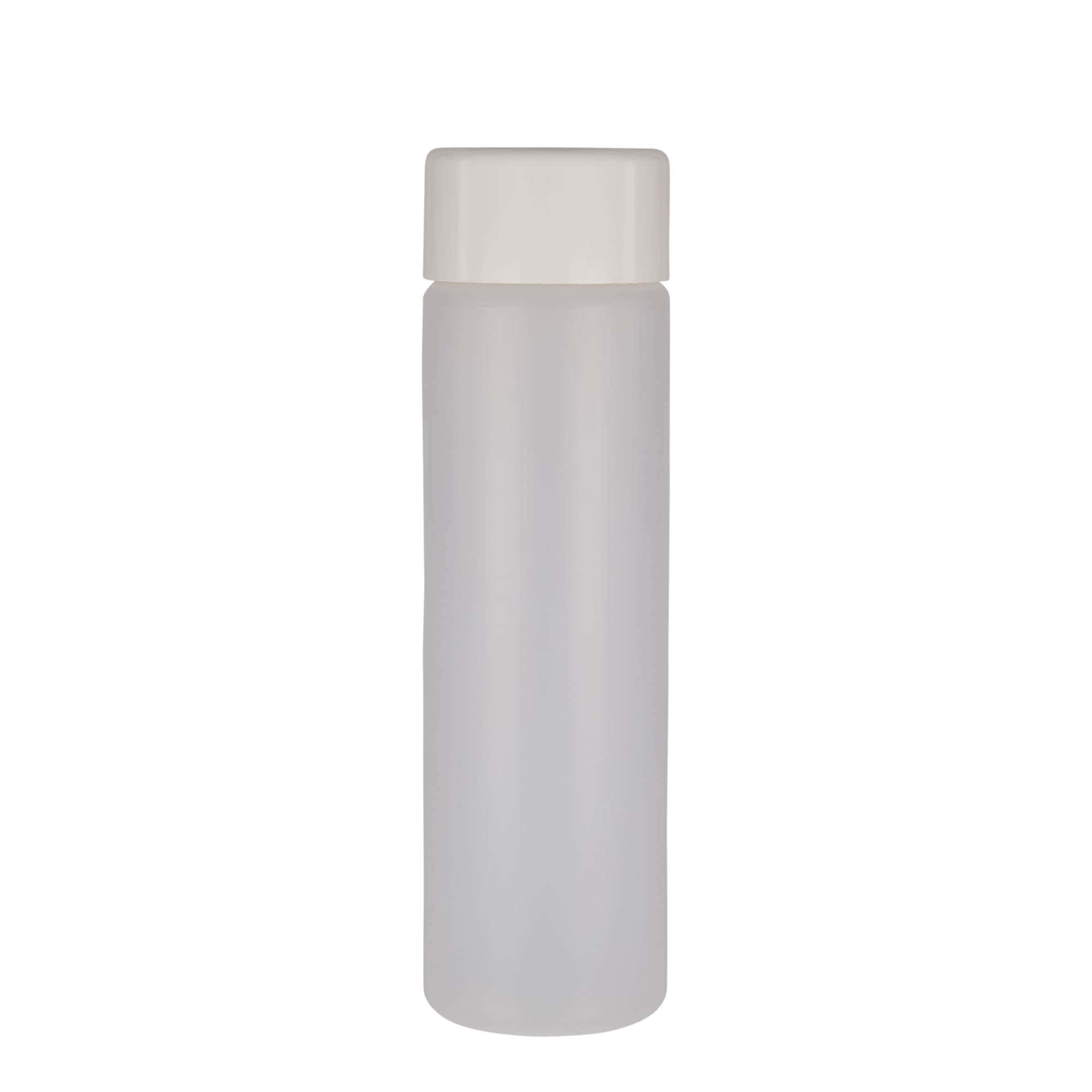 500 ml okrogla steklenica, plastika PE, naravna, ustje: navojni zamašek