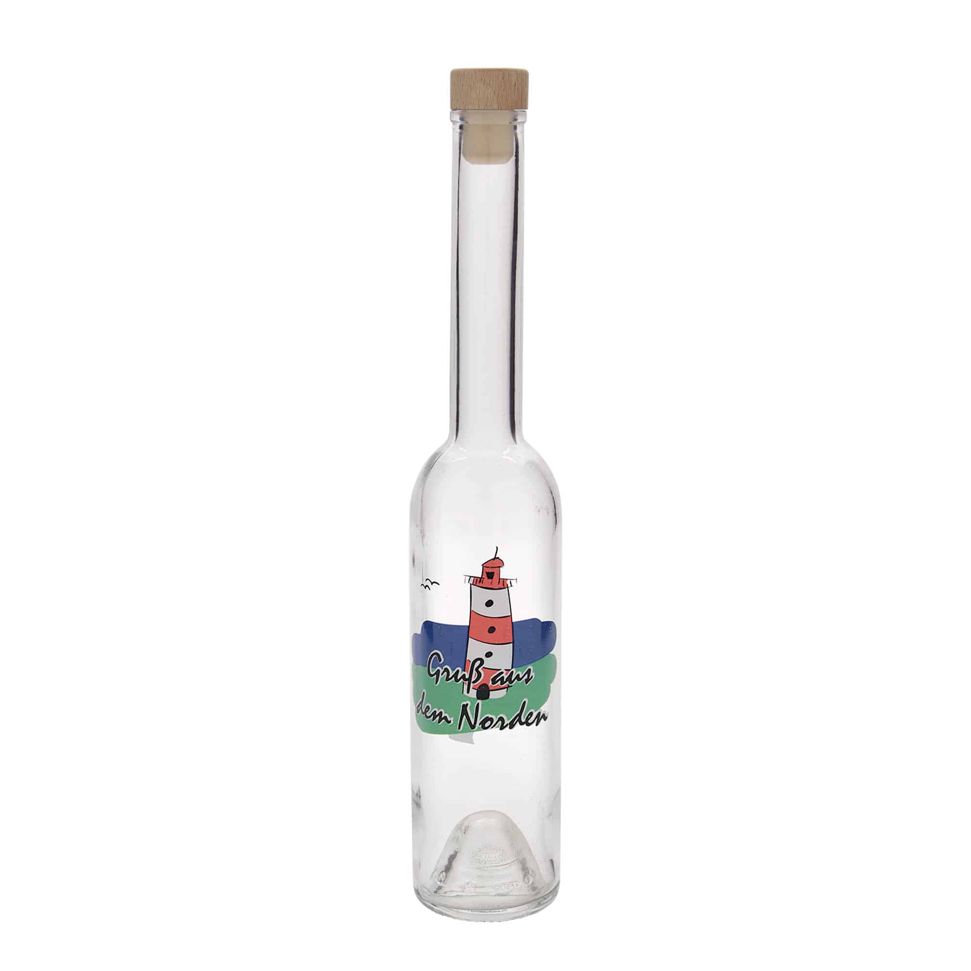 350 ml steklena steklenica »Opera«, motiv: sever, ustje: pluta