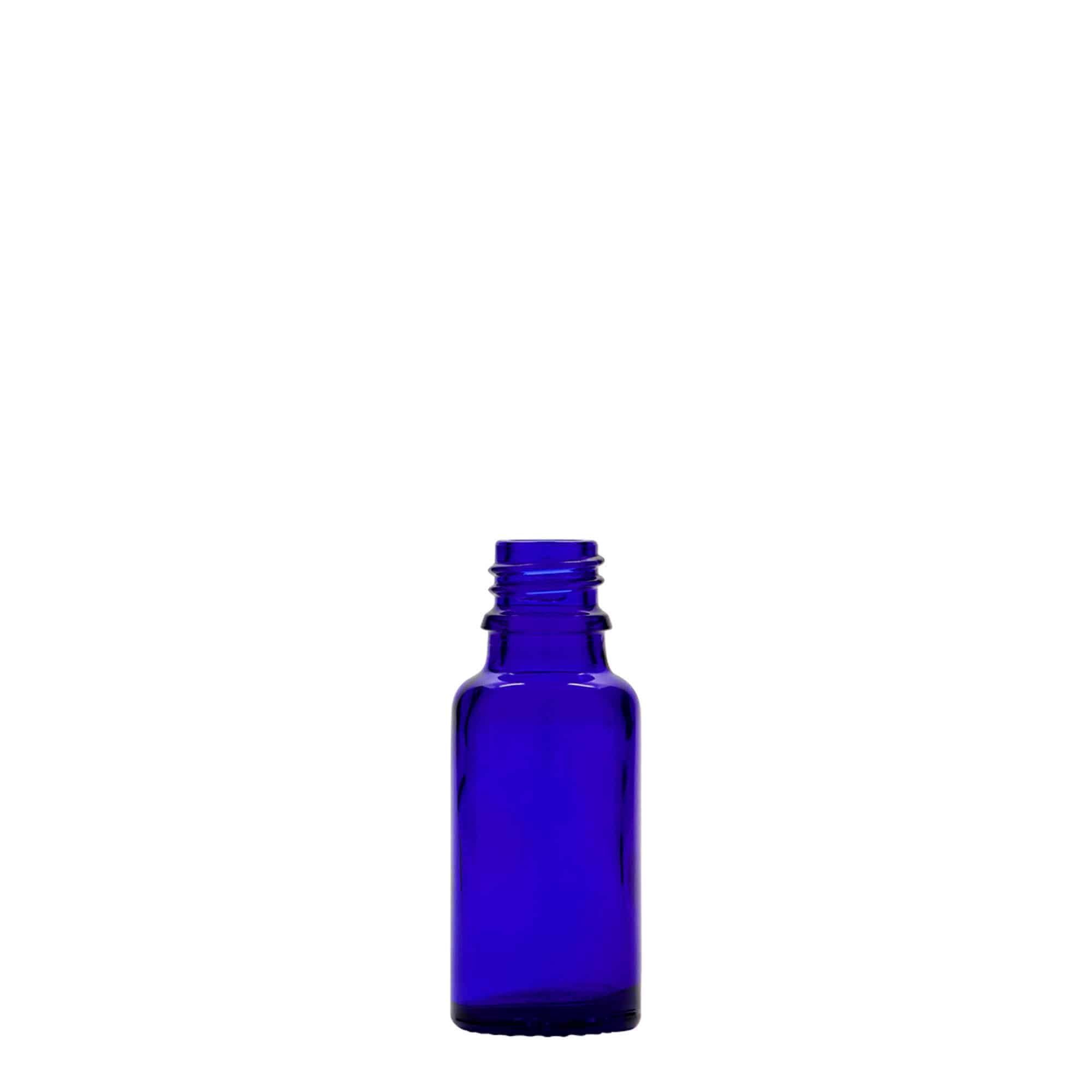 20 ml steklenica za zdravila, steklo, kraljevsko modra, ustje: DIN 18 20 ml steklenica za zdravila, steklo, kraljevsko modra, ustje: DIN 18