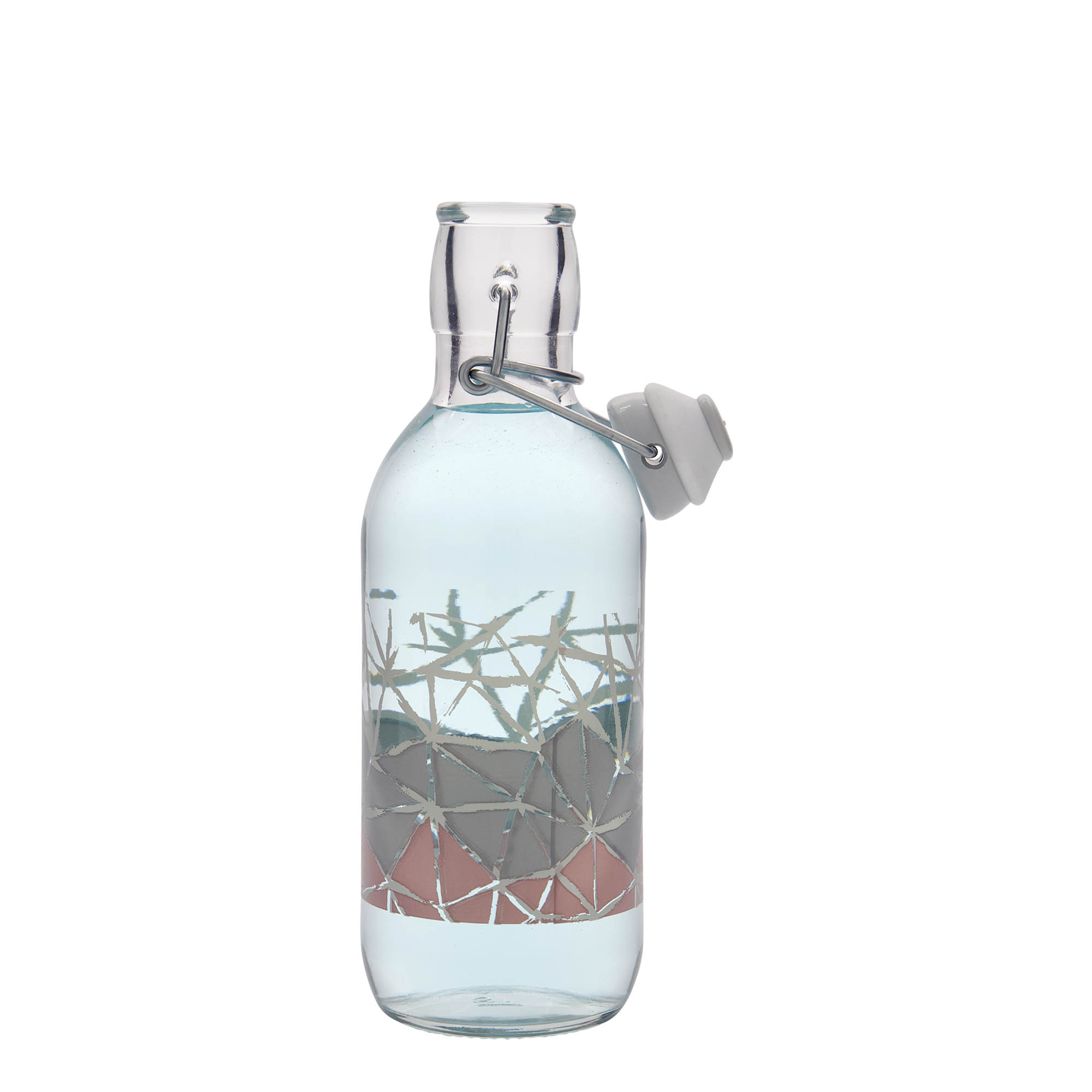 500 ml steklena steklenica Emilia z odtisom 'Manolibera rosa', odprtina: zaponka 500 ml steklena steklenica Emilia z odtisom 'Manolibera rosa', odprtina: zaponka
