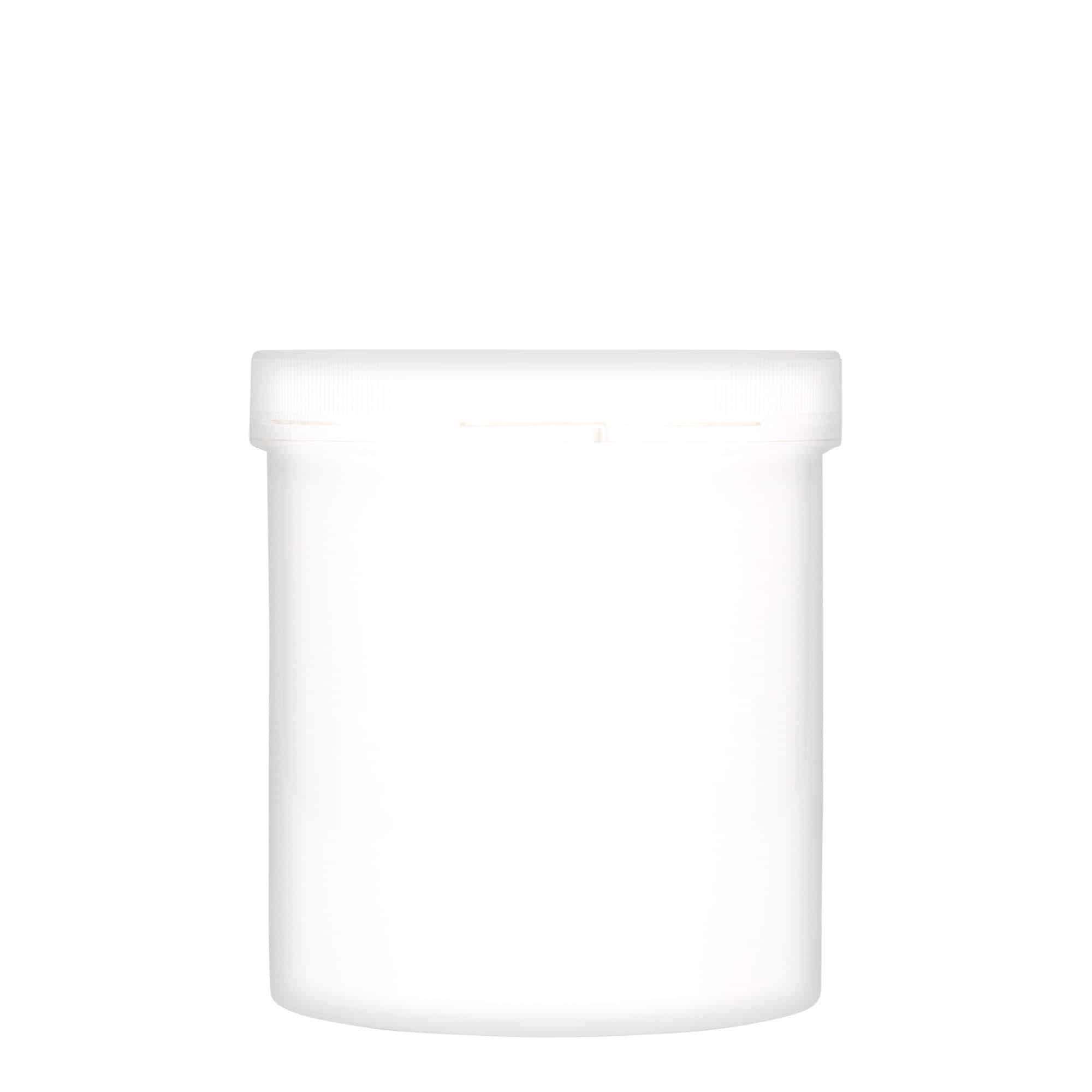 1000 ml plastična posoda »Securilock«, PP, bela, ustje: navojni zamašek