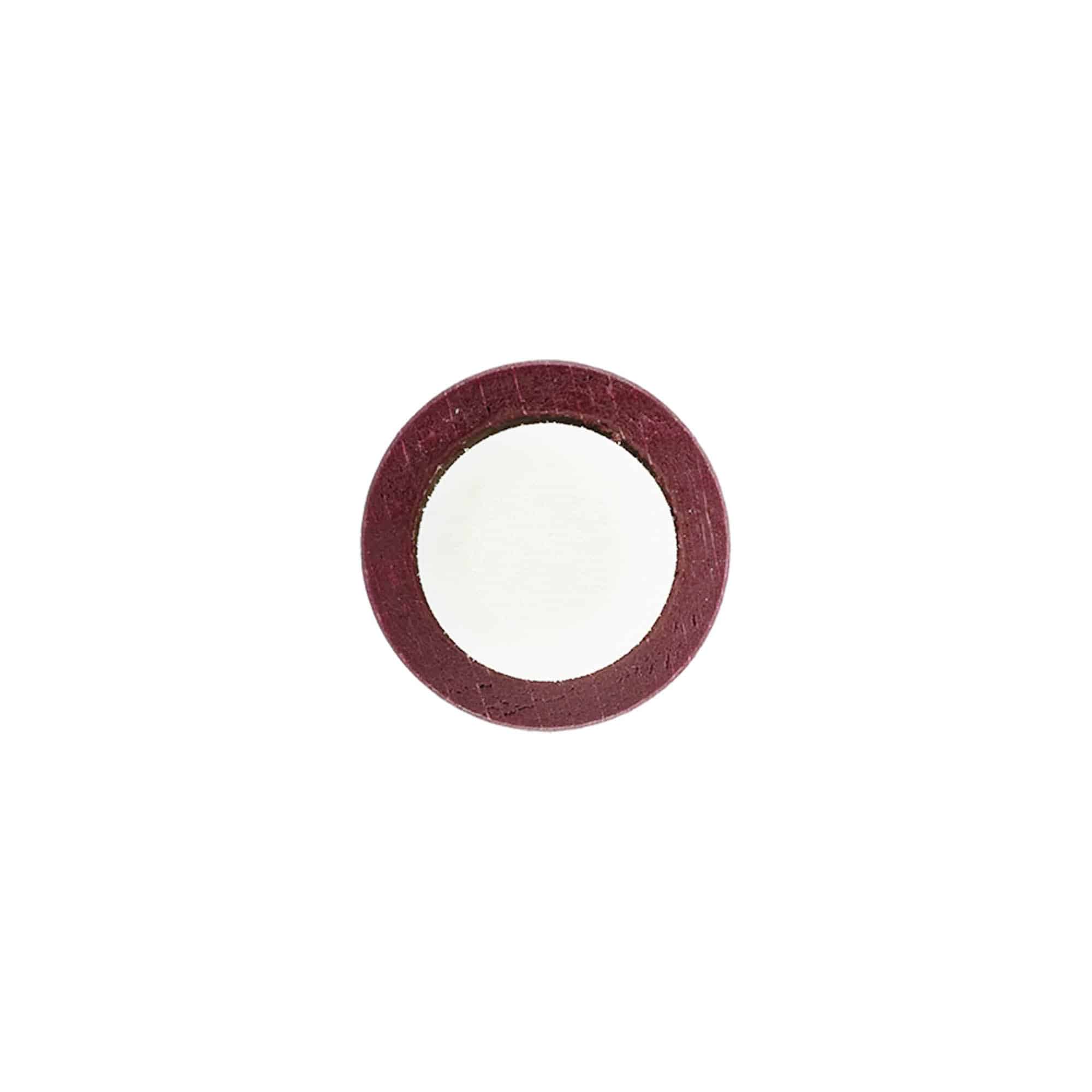 Ročajni zamašek 19 mm, les/plastika, bordo rdeč, za ustje: zamašek
