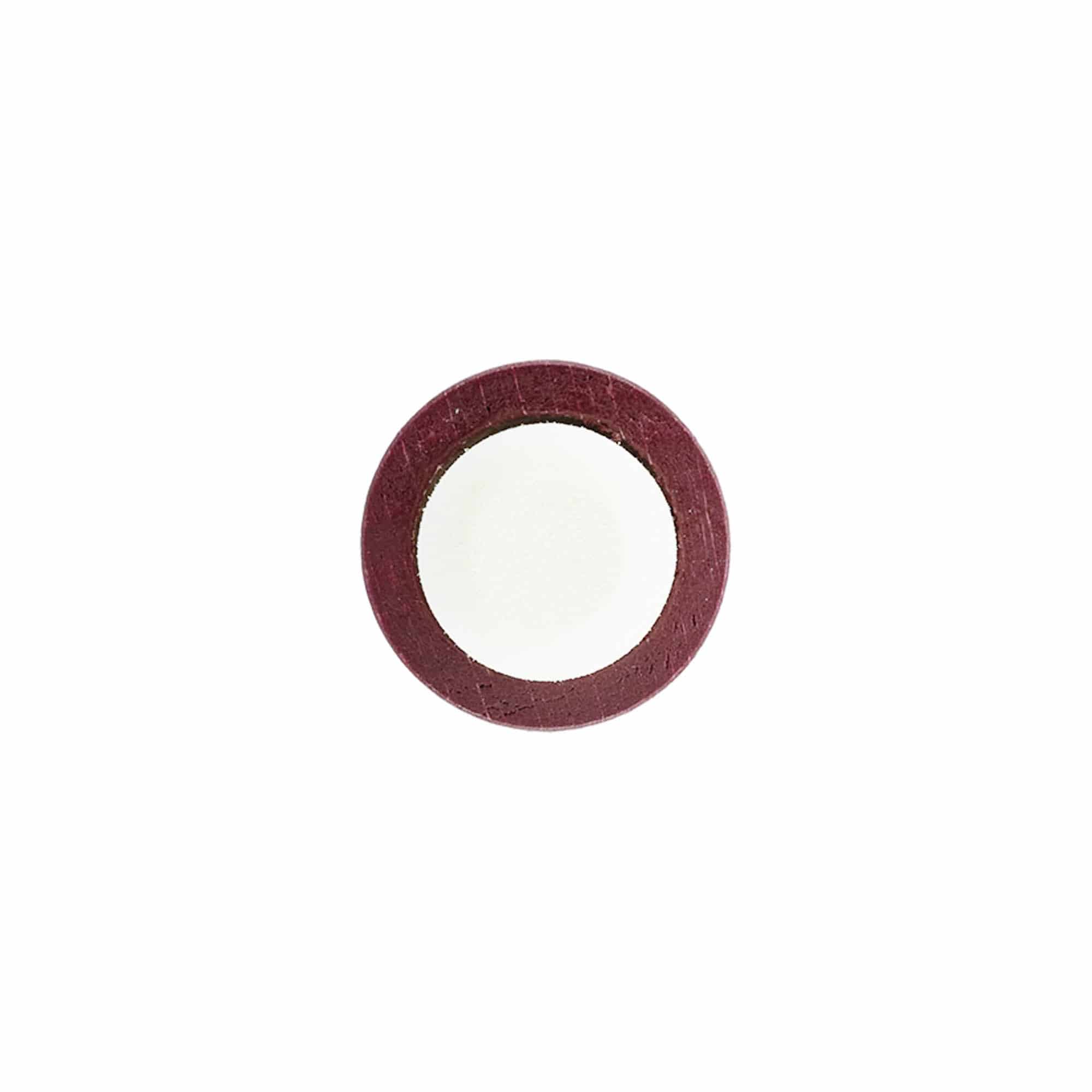 Ročajni zamašek 19 mm, les/plastika, bordo rdeč, za ustje: zamašek