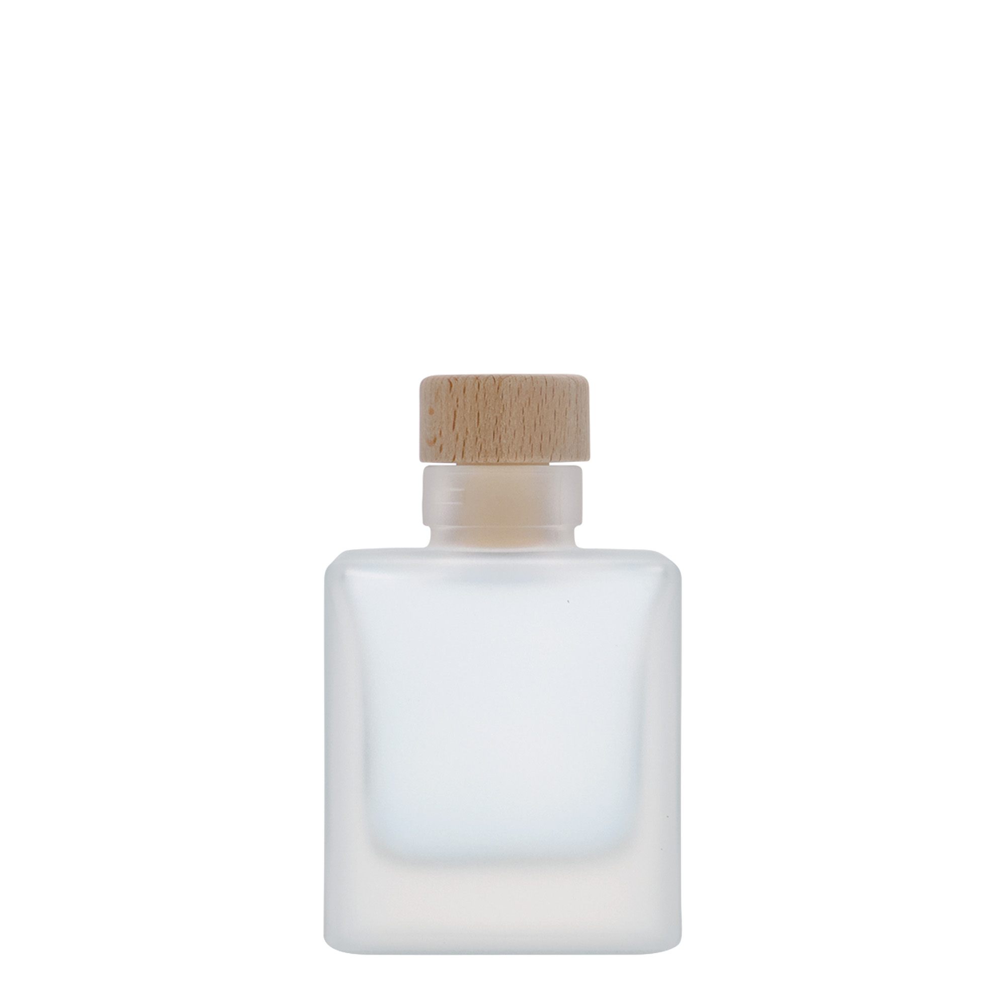 100 ml steklenička 'Cube', kvadratna, zmrznjena, odprtina: zamašek