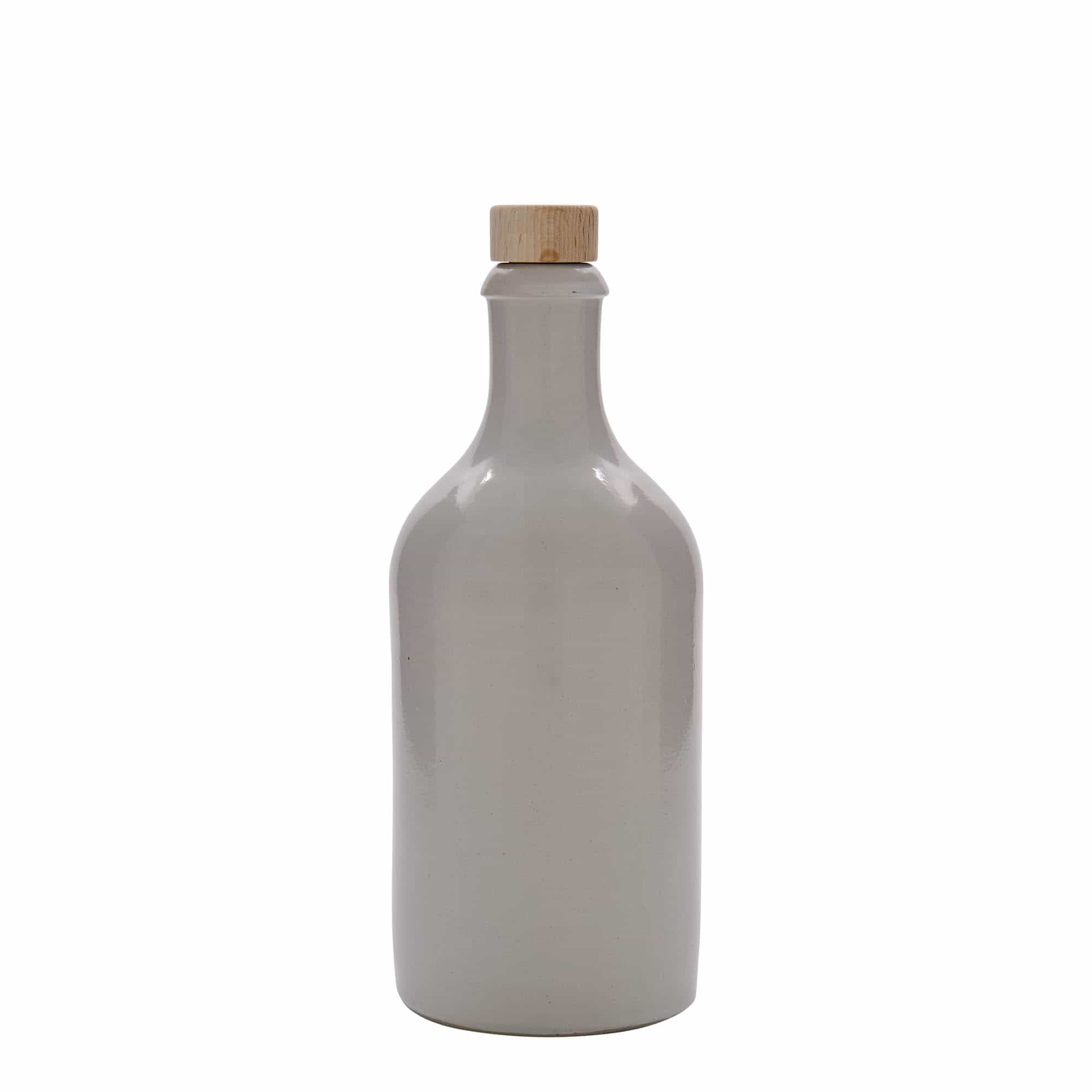 500 ml lončeni vrč, lončevina, bela, motiv: pluta