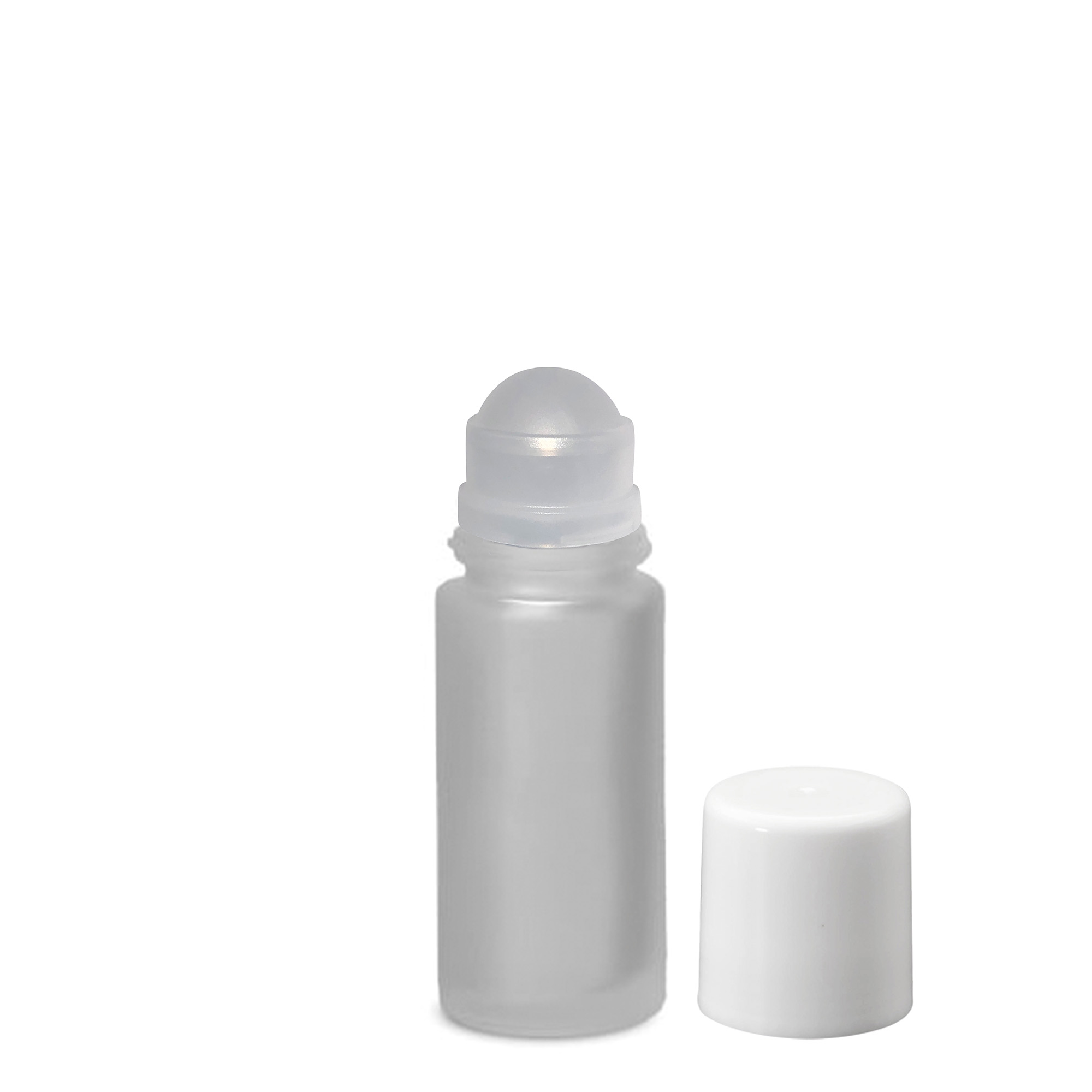 50 ml roll-on steklenička, steklo, zmrznjeno, odprtina: navojni pokrov