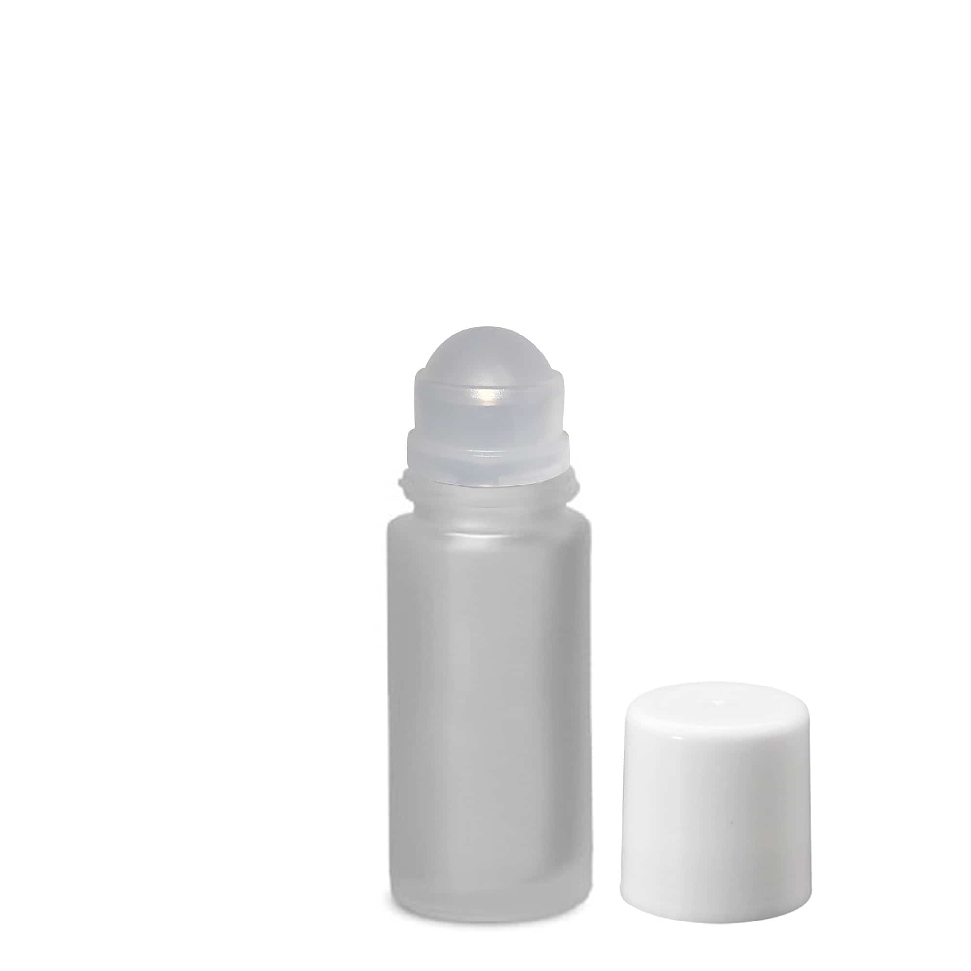 50 ml roll-on steklenička, steklo, zmrznjeno, odprtina: navojni pokrov