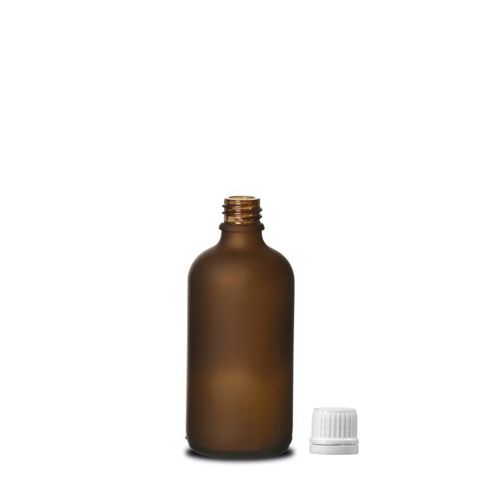 100 ml medicinska steklenička, steklo, rjavo matirano, odprtina: DIN 18 100 ml medicinska steklenička, steklo, rjavo matirano, odprtina: DIN 18