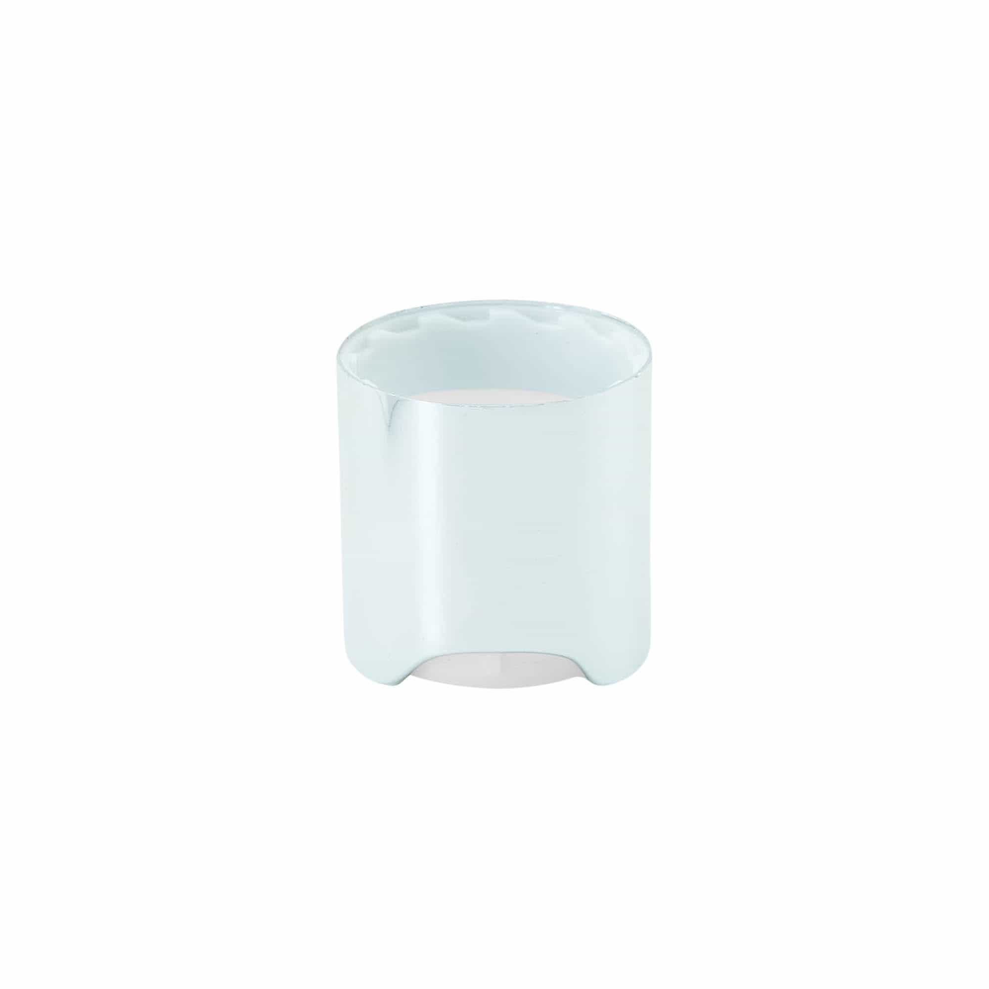 Navojni pokrovček Disc Top, PP-plastika, srebrne barve, za odprtino: 24/410