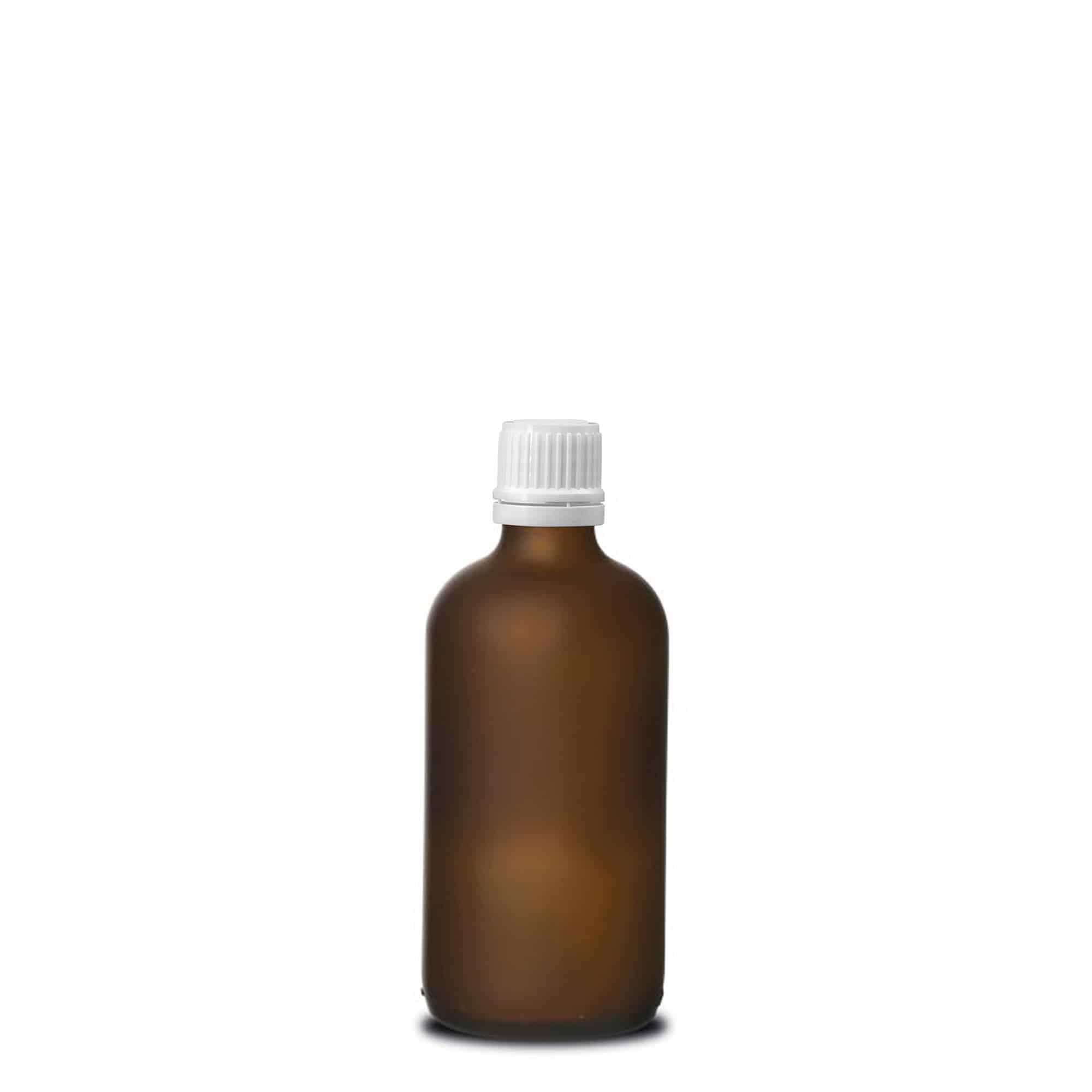 100 ml medicinska steklenička, steklo, rjavo matirano, odprtina: DIN 18